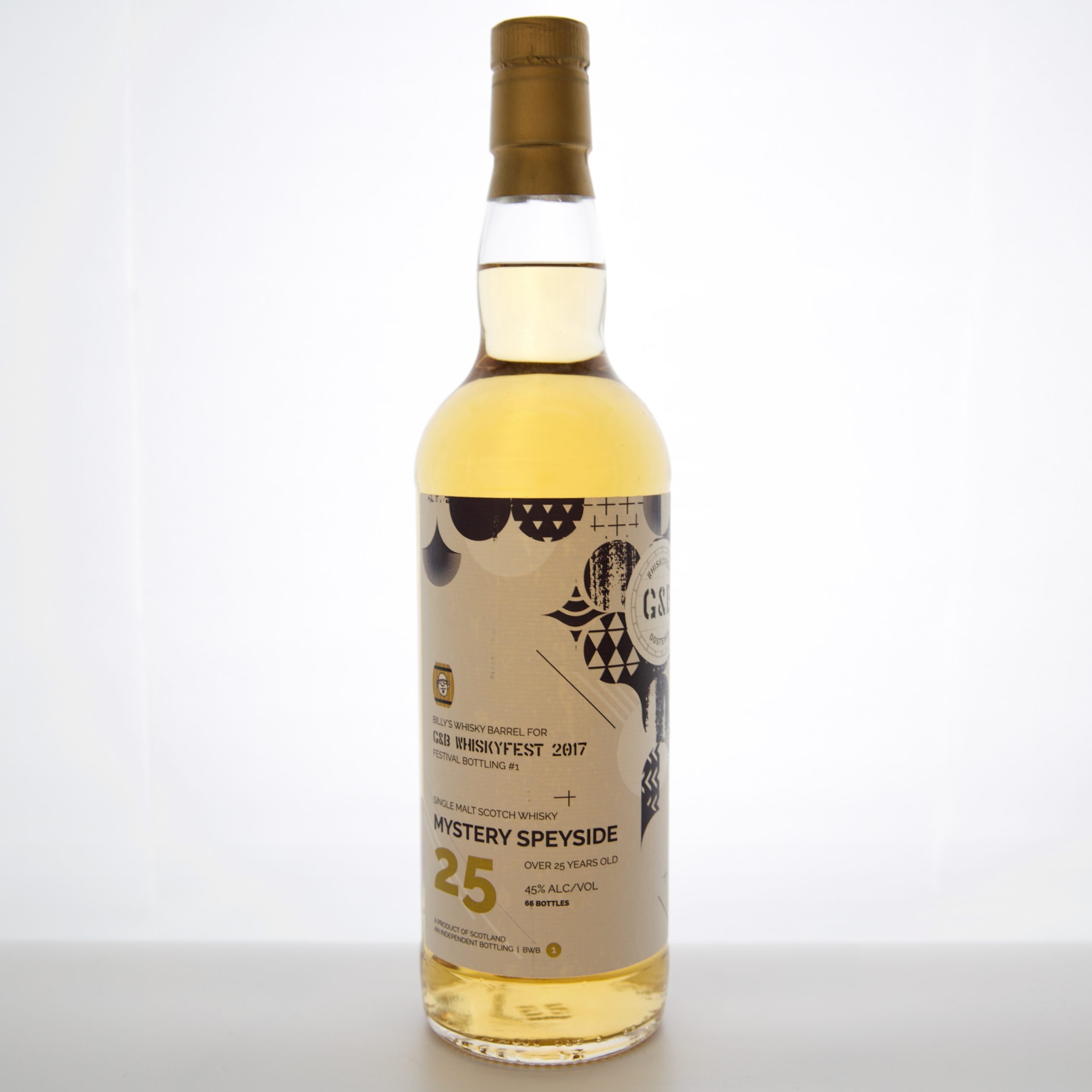 Speyside Single Malt 25 Year Old Billy’s Whisky Barrel / Whiskyfest 2017 70cl 45% Scotland Speyside Whisky