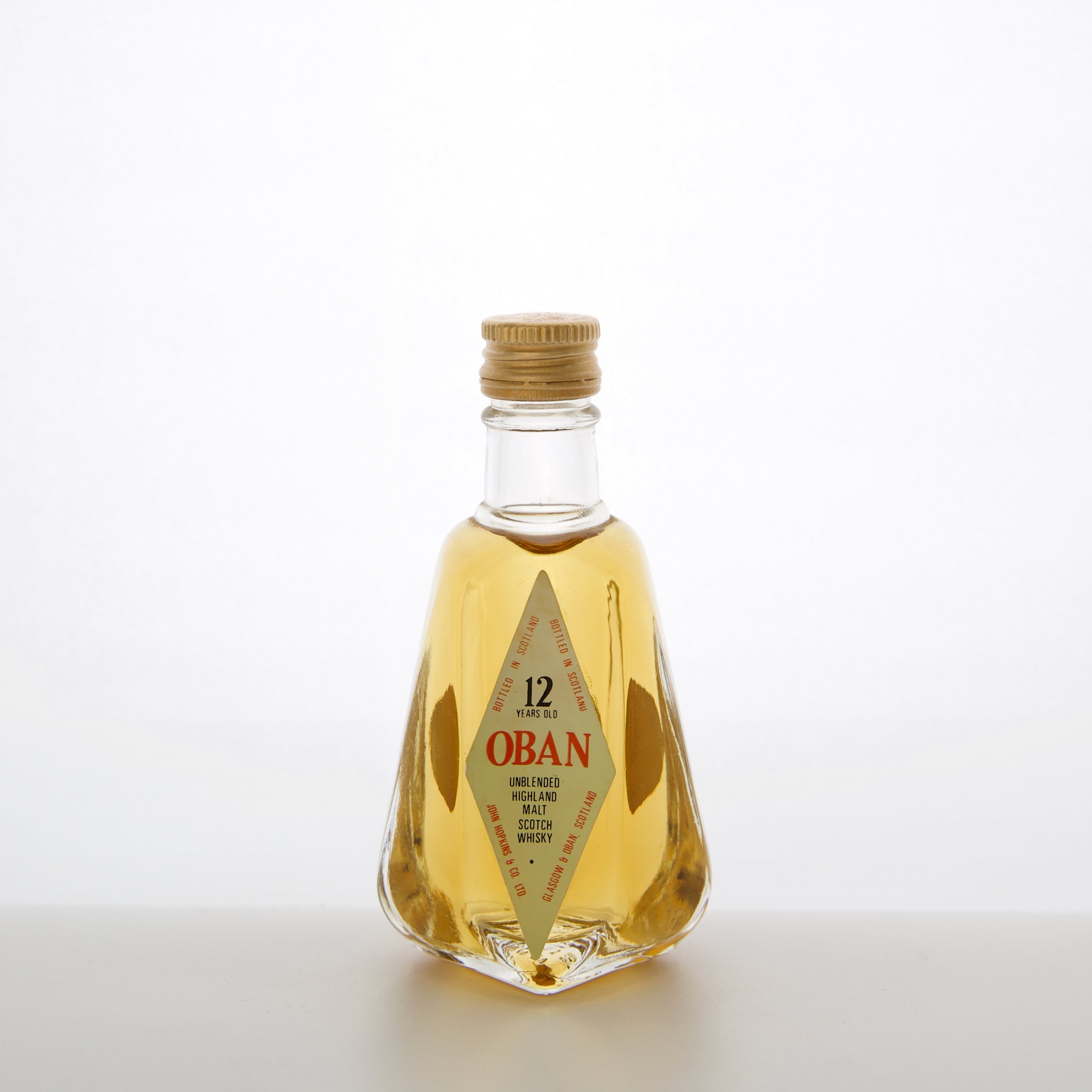 Oban 12 Year Old John Hopkins Miniature 1980s 5cl 40% Highlands Scotland Whisky 