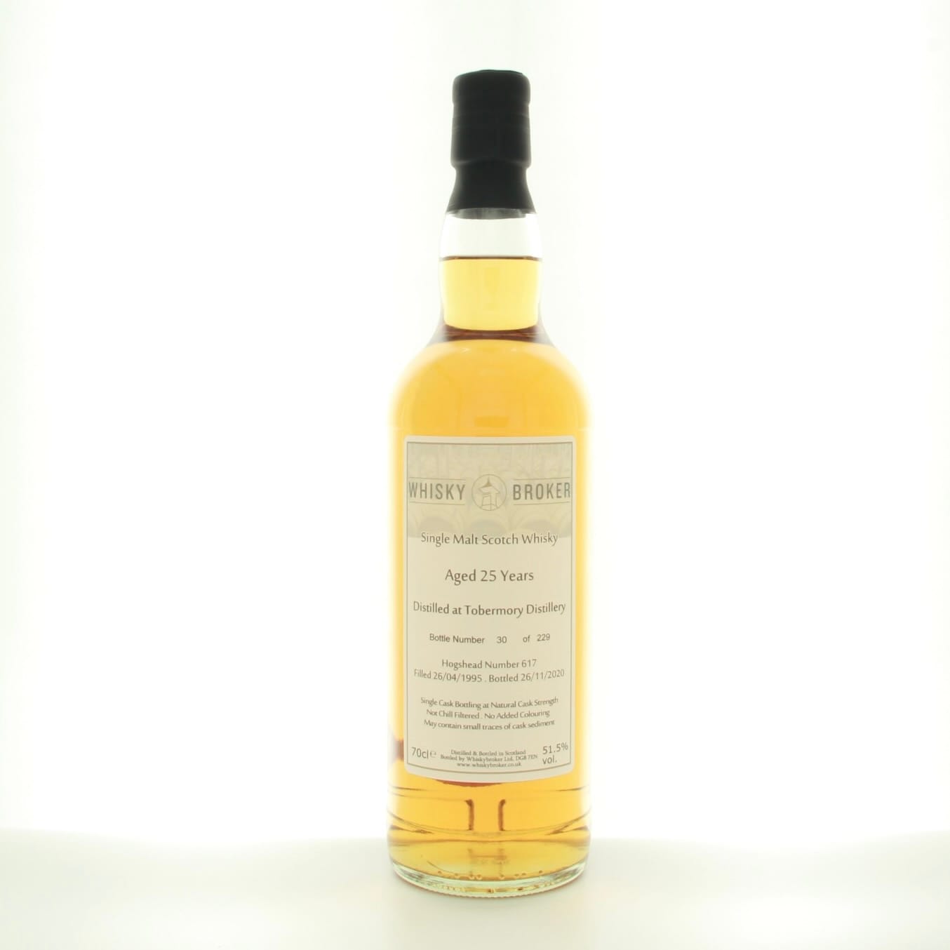 Tobermory 25 years old – Whisky Broker Single Cask no.617 70cl 51.5% Islands Scotland Whisky 