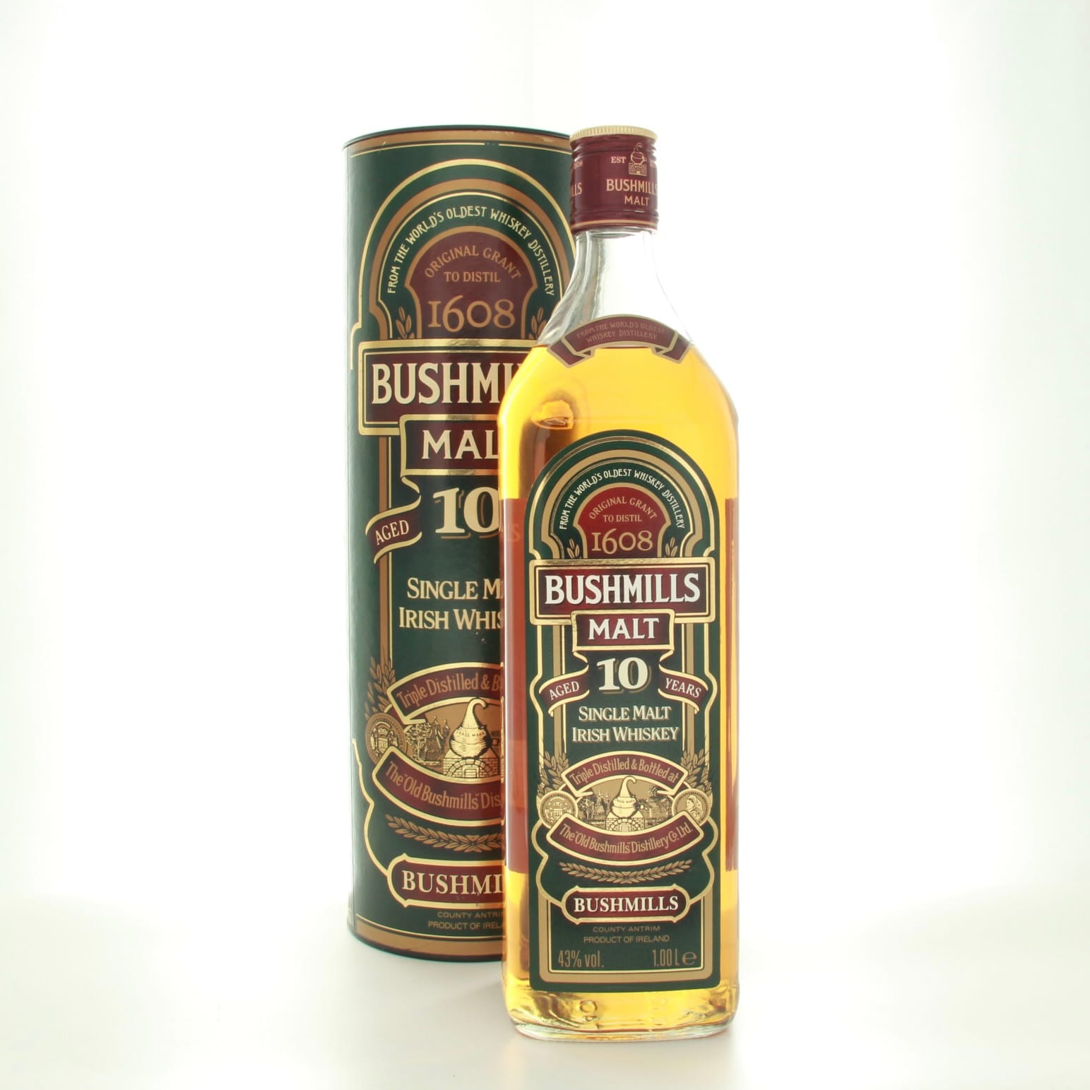 Bushmills 10 Year Old (Old 90s Edition) 1lt 100cl 43% Ireland Whisky 
