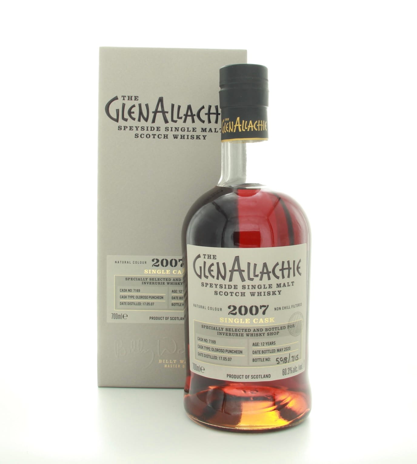GlenAllachie 2007 Single Cask #7169 12 Year Old 70cl 60.3% Scotland Speyside Whisky 
