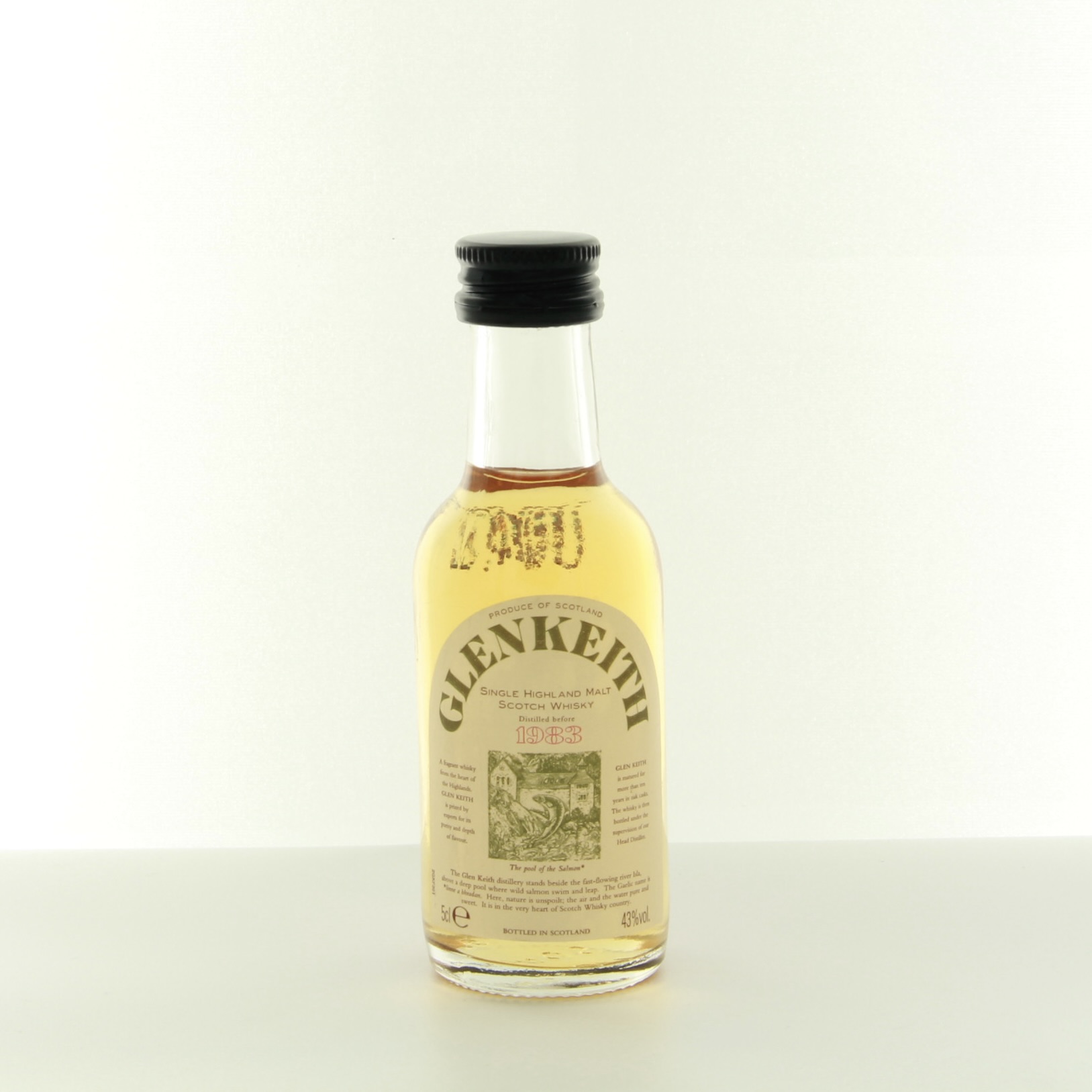 GlenKeith 1983 Miniature 5cl 43% Scotland Speyside Whisky
