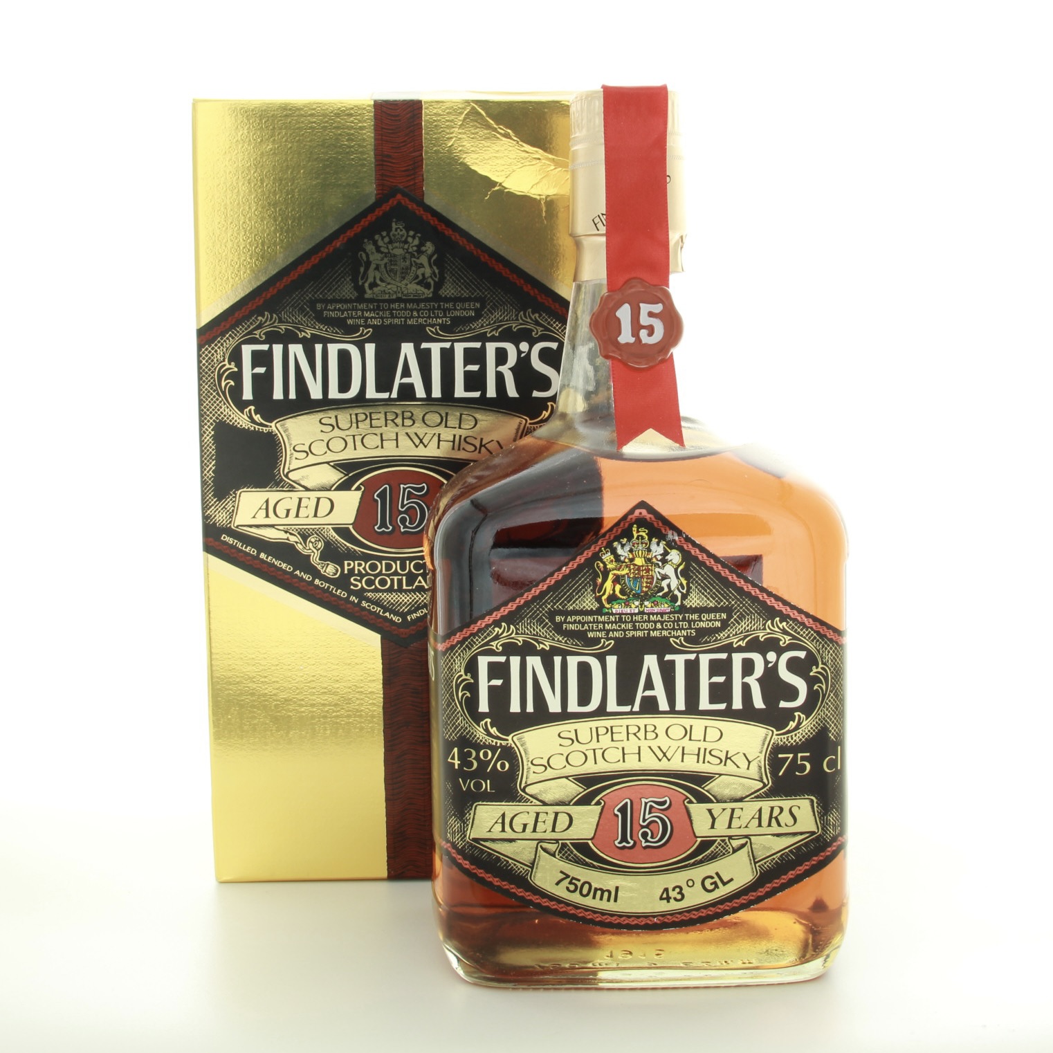 Findlater’s 15 Year Old 75cl 43% Scotland Whisky 