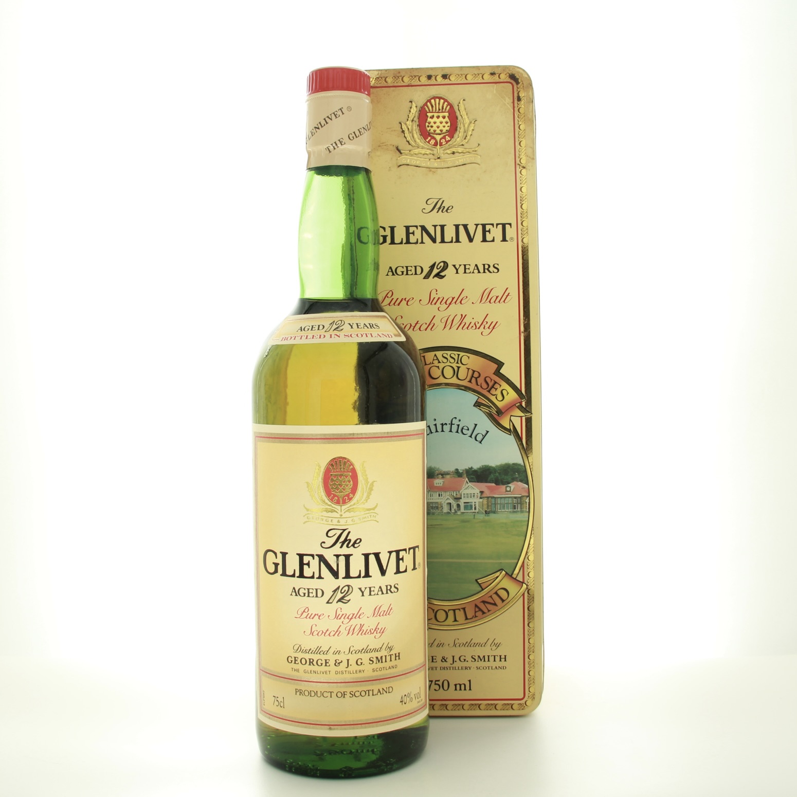 Glenlivet 12 Year Old Classic Golf Courses Muirfield (1980s Edition) 75cl 40% Scotland Speyside Whisky 