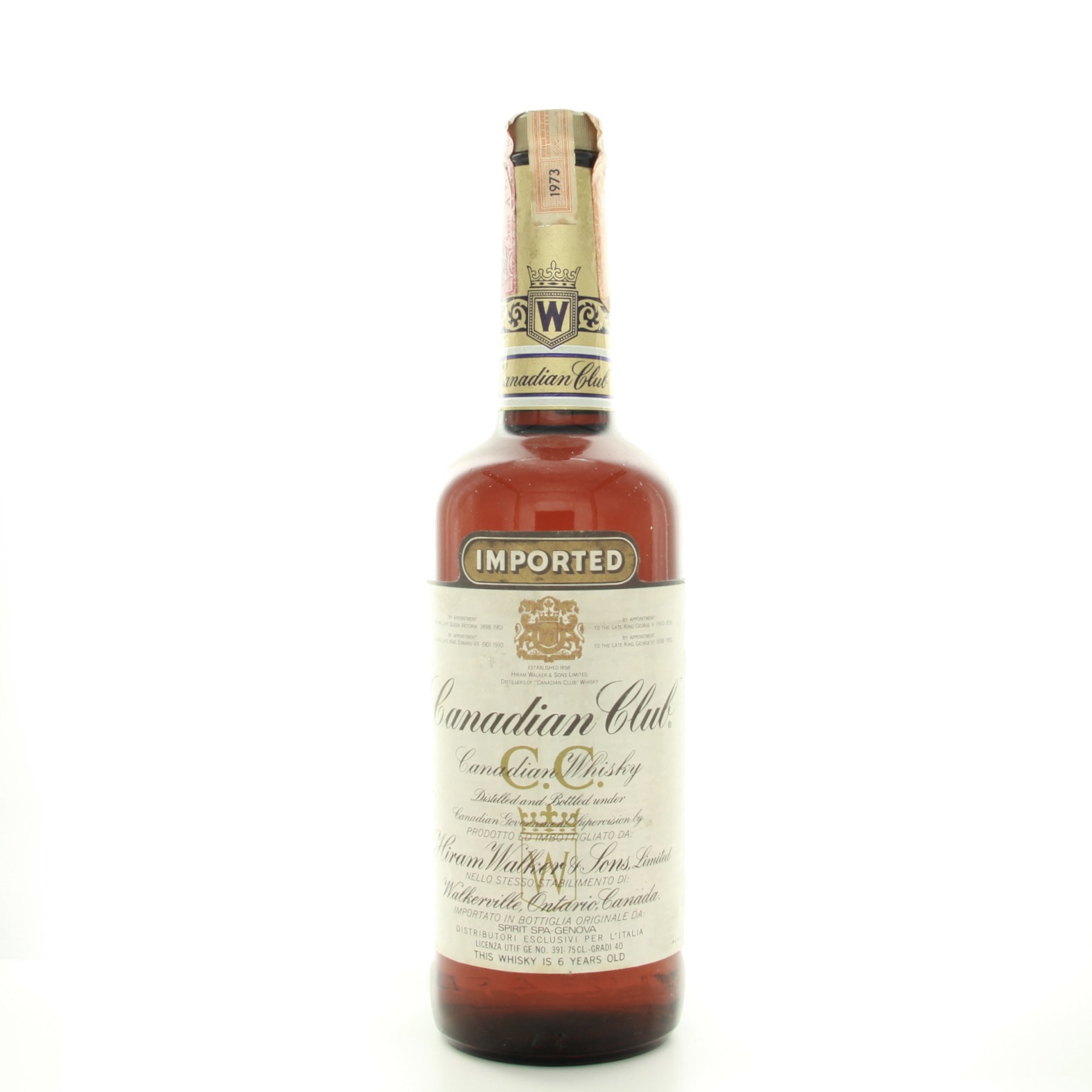Canadian Club Imported 6 Year Old 1973 75cl 40% Canada Whisky 