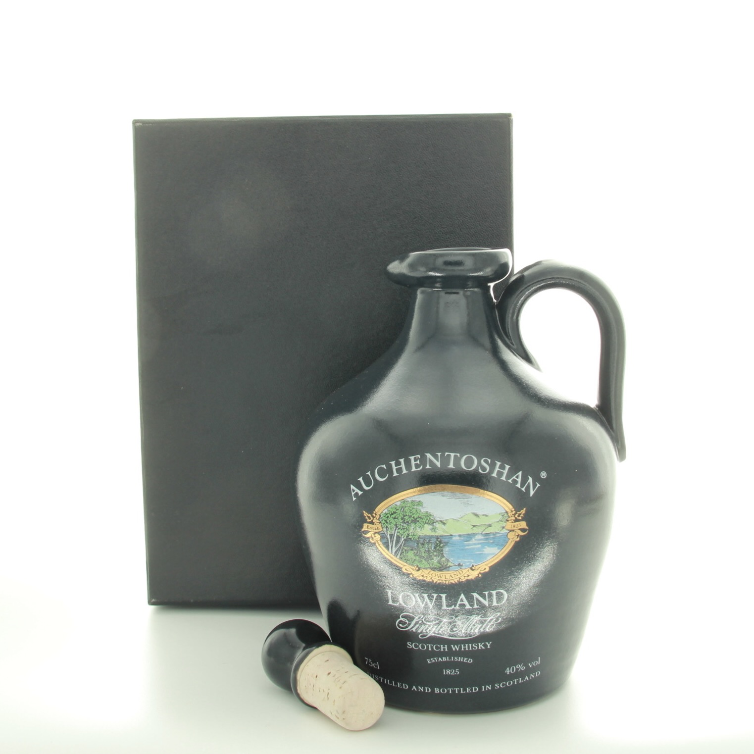 Auchentoshan Ceramic Decanter Bottled For Milroy Engineering Group 75cl 40% Lowlands Scotland Whisky 