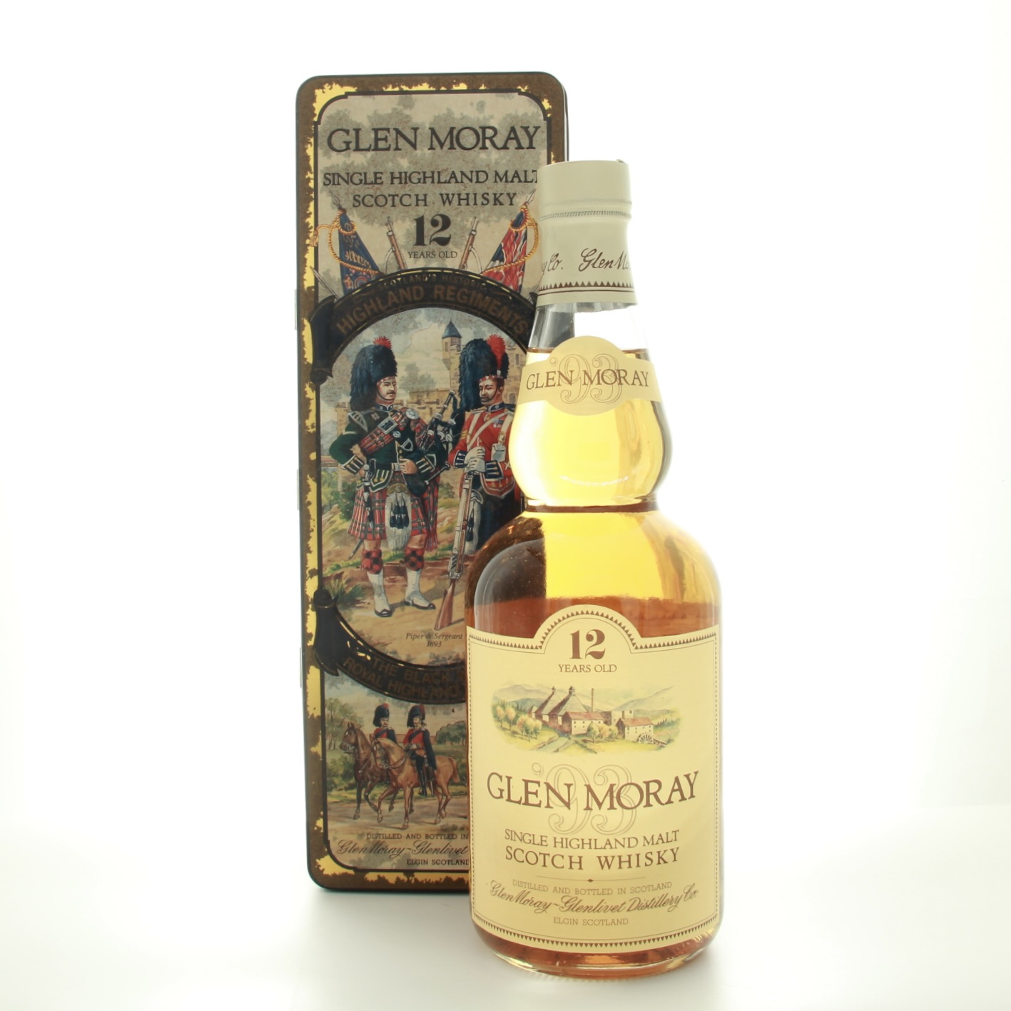 Glen Moray 12 Year Old Black Watch Highland Regiments Tin 70cl 40% Scotland Speyside Whisky