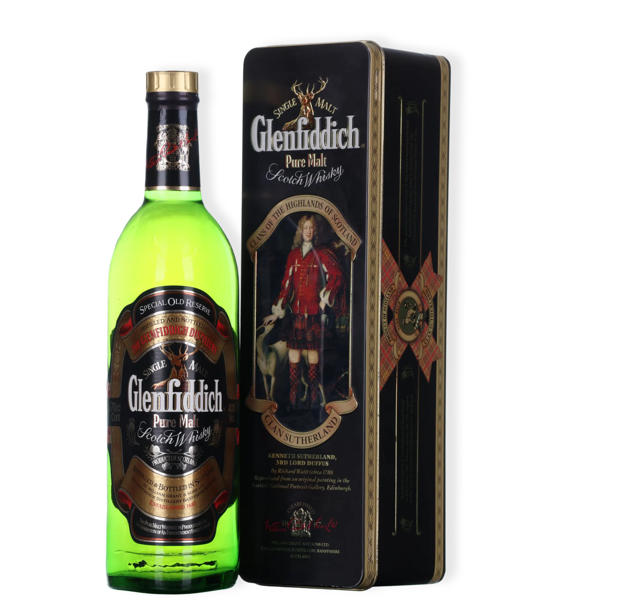 Glenfiddich Special Old Reserve Clan Sutherland (1980s Edition) 70cl 40% Scotland Speyside Whisky 