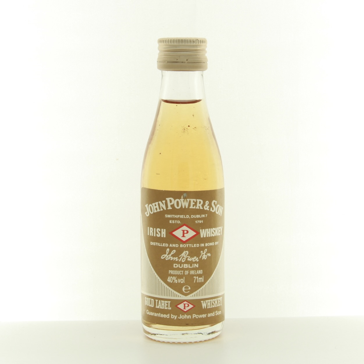 John Power & Son Gold Label 71ml (1980s Edition) 7.1cl 40% Dublin Region Ireland Whisky 