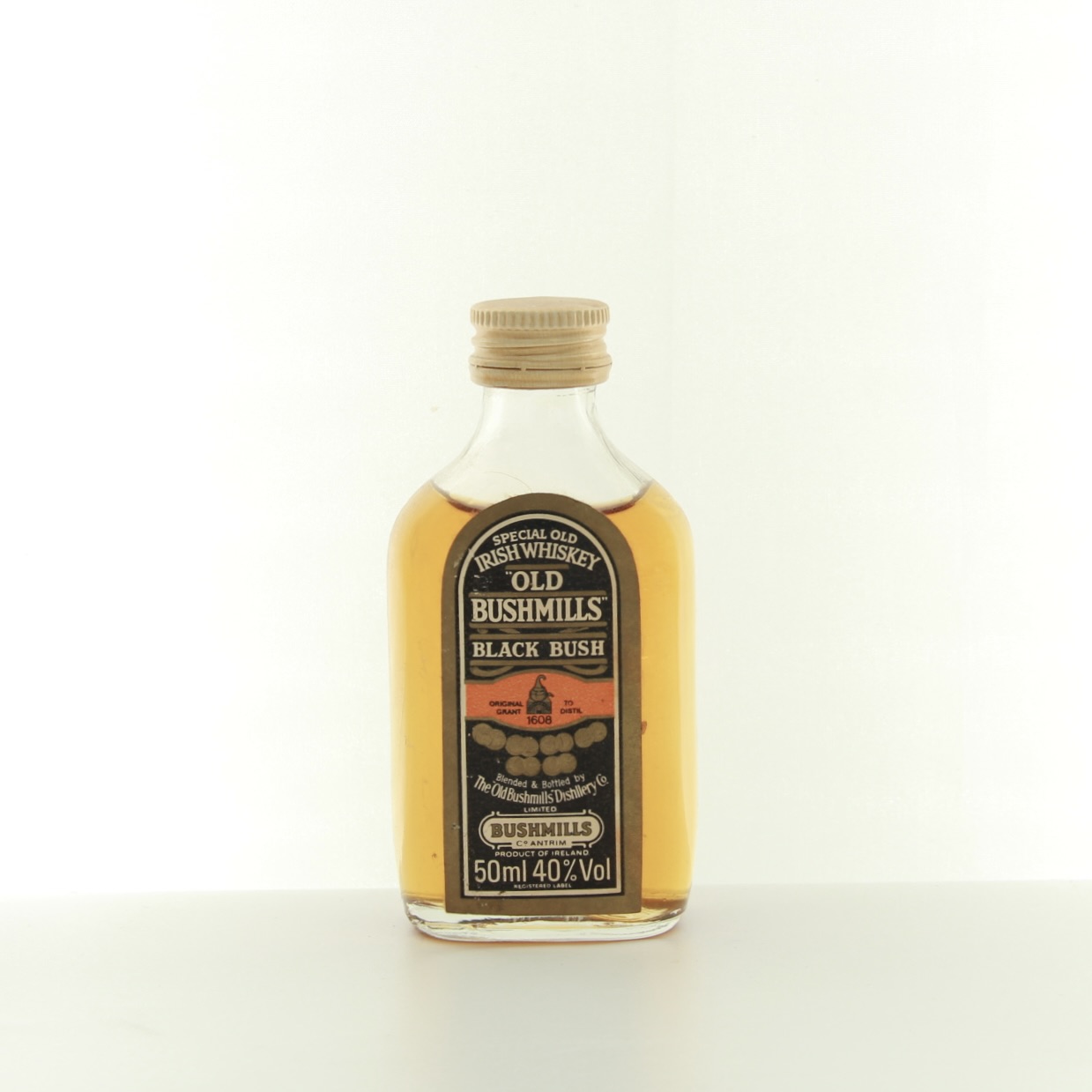 Old Bushmills Black Bush 1980s Miniature 5cl 40% Antrim Ireland Whisky 