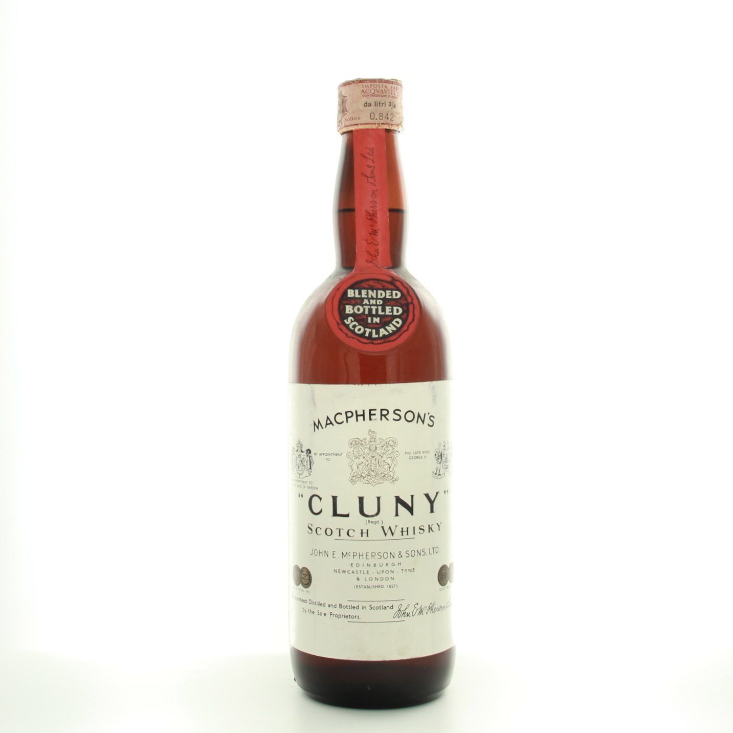 Macpherson’s “Cluny” (1950s-1960s Edition) 75cl 43.4% Scotland Whisky 