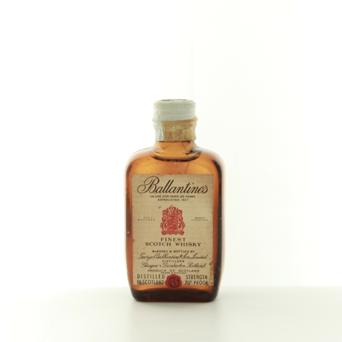Ballantine’s Finest (1960s Edition) Miniature 4.7cl 70 Proof% Scotland Whisky 