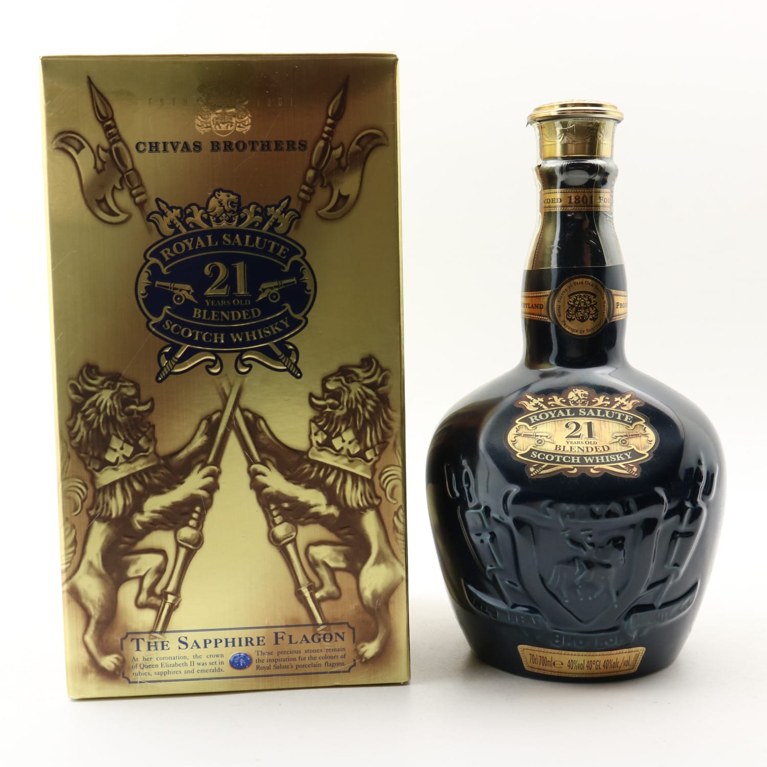 Chivas Royal Salute 21 Year Old Sapphire Flagon 70cl 40% Hard to find Whisky 