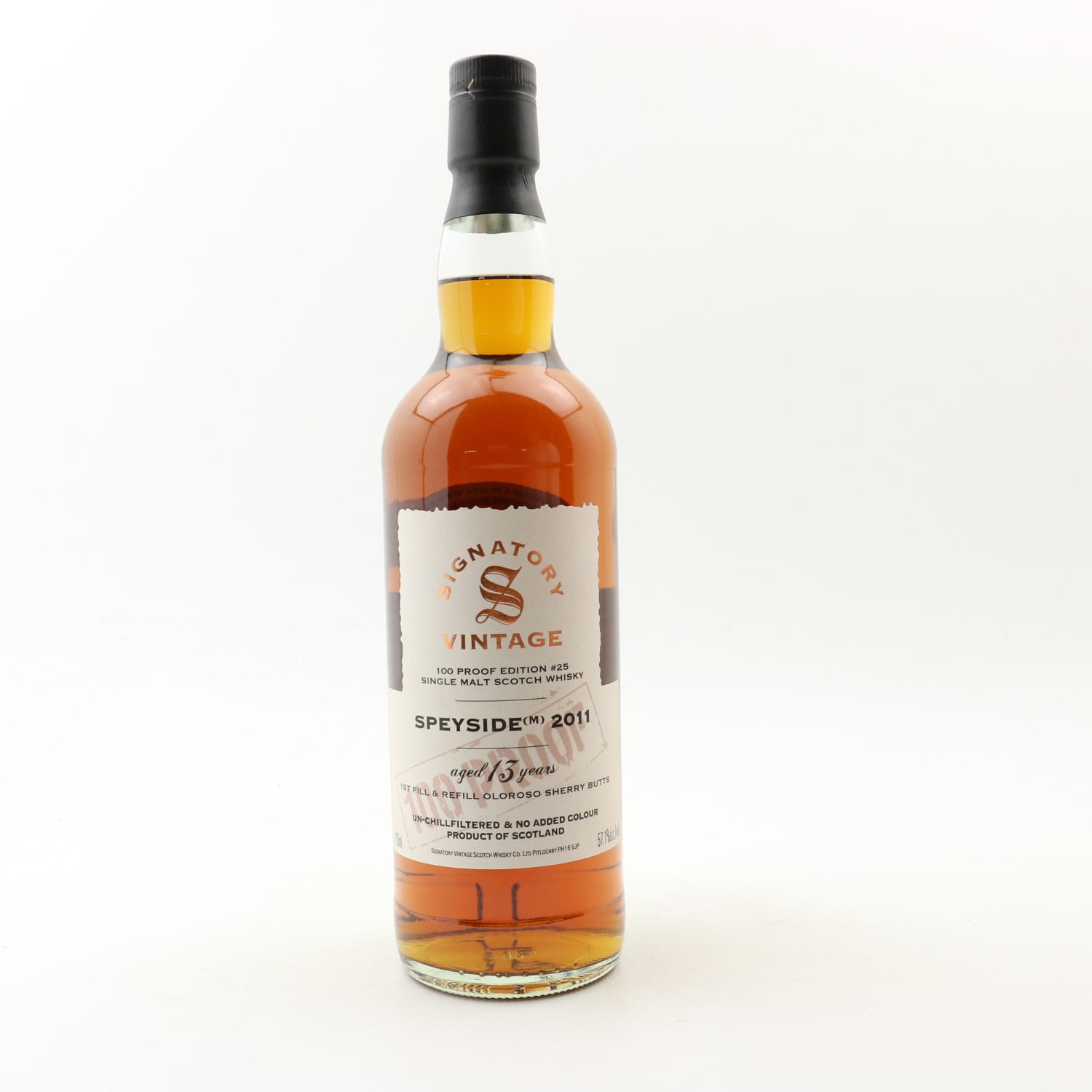 Speyside (M) 2011 13 Year Old Signatory 100º Proof Edition #25 70cl 57.1% Whisky 