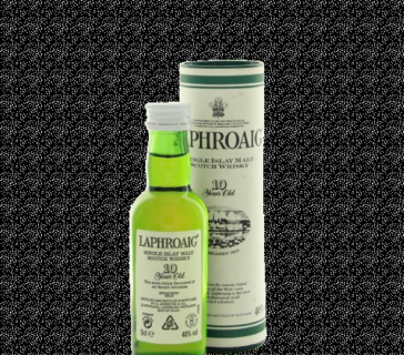 Laphroaig 10 Year Old (2000s Bottling) Miniature â Laphroaig whisky bottle