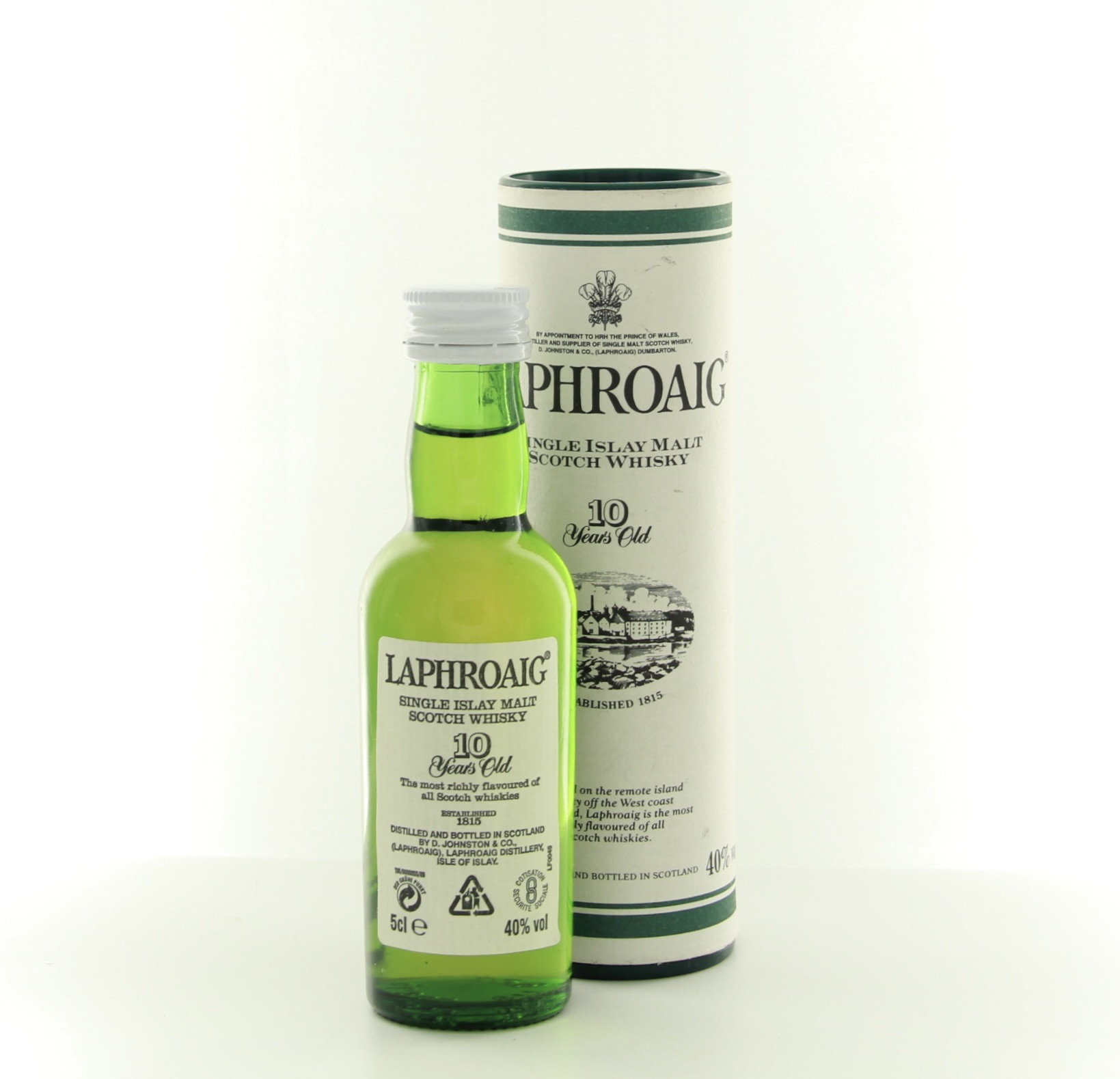 Laphroaig 10 Year Old (2000s Bottling) Miniature 5cl 40% Islay Scotland Whisky 