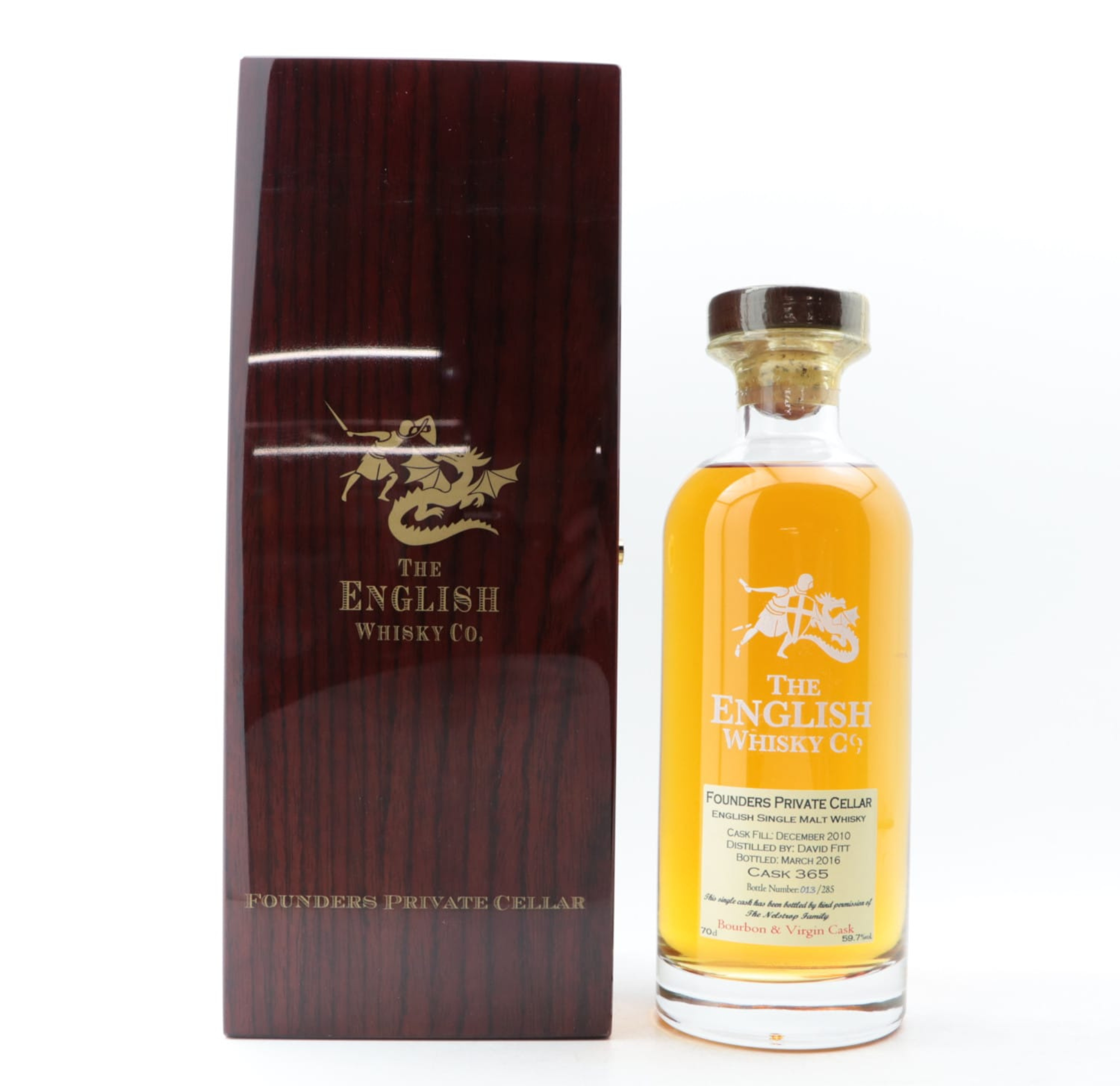 English Whisky Co 2010 Founders Private Cellar Cask #365 70cl 59.7% England Whisky 