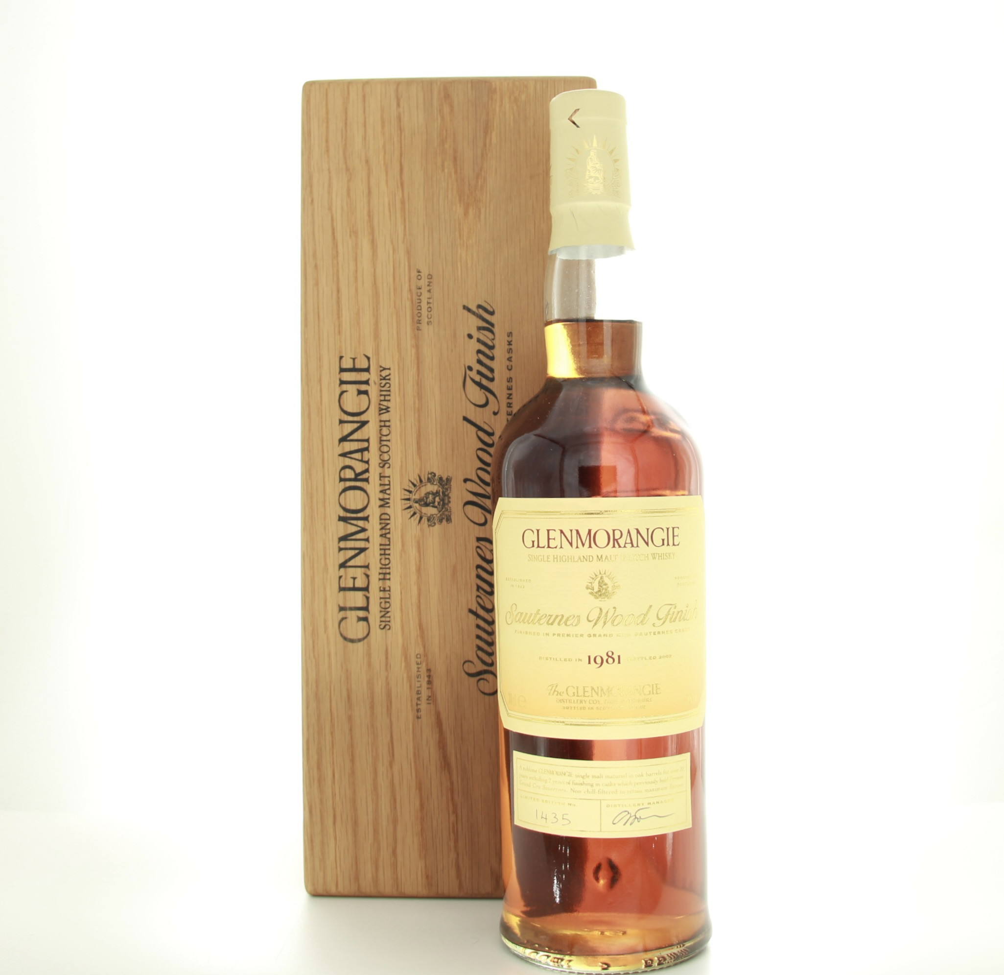 Glenmorangie 21 Year Old Sauternes Wood Finish 1981 70cl 46% Highlands Scotland Whisky 