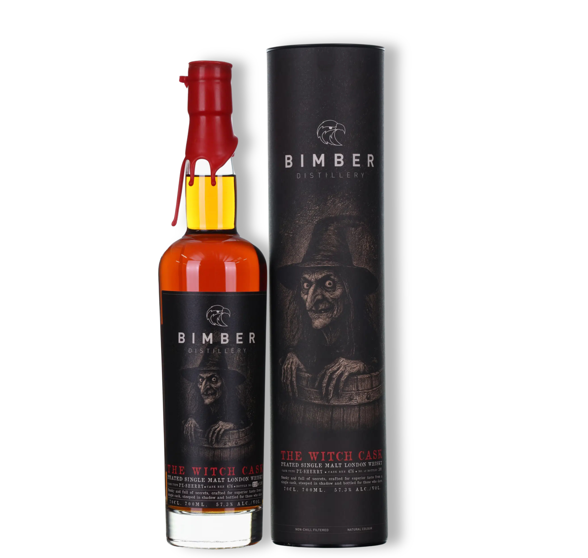Bimber Peated "The Witch Cask" (Cask #476) – whisky bottle