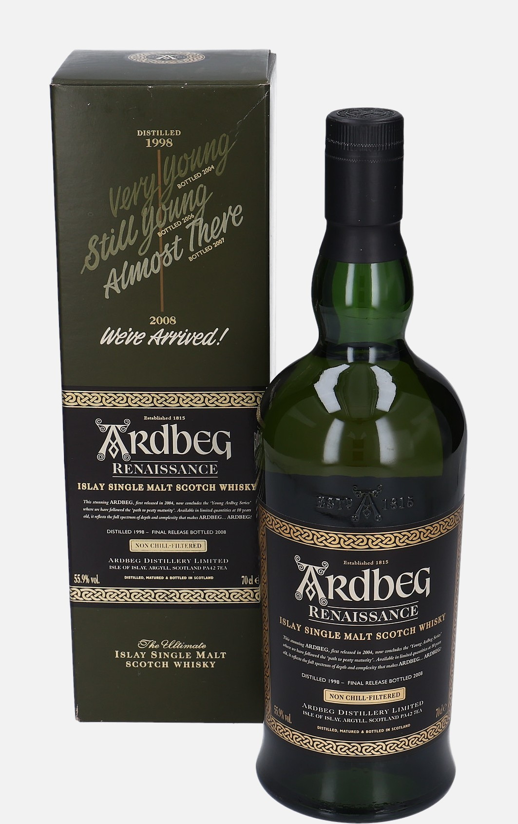 Ardbeg Renaissance, Original Bottling d. 1998, b. 2008 Islay Single Malt Scotch Whisky 55.9% Vol, 700 ml Uncategorized 