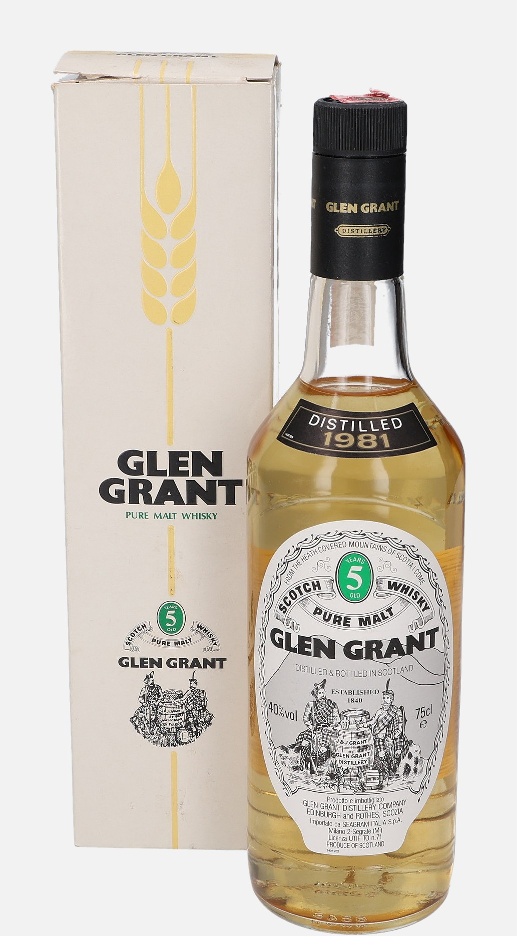 Glen Grant Original Bottling d. 1981 5 years old Pure Malt Scotch Whisky 40% Vol, 750 ml Uncategorized 