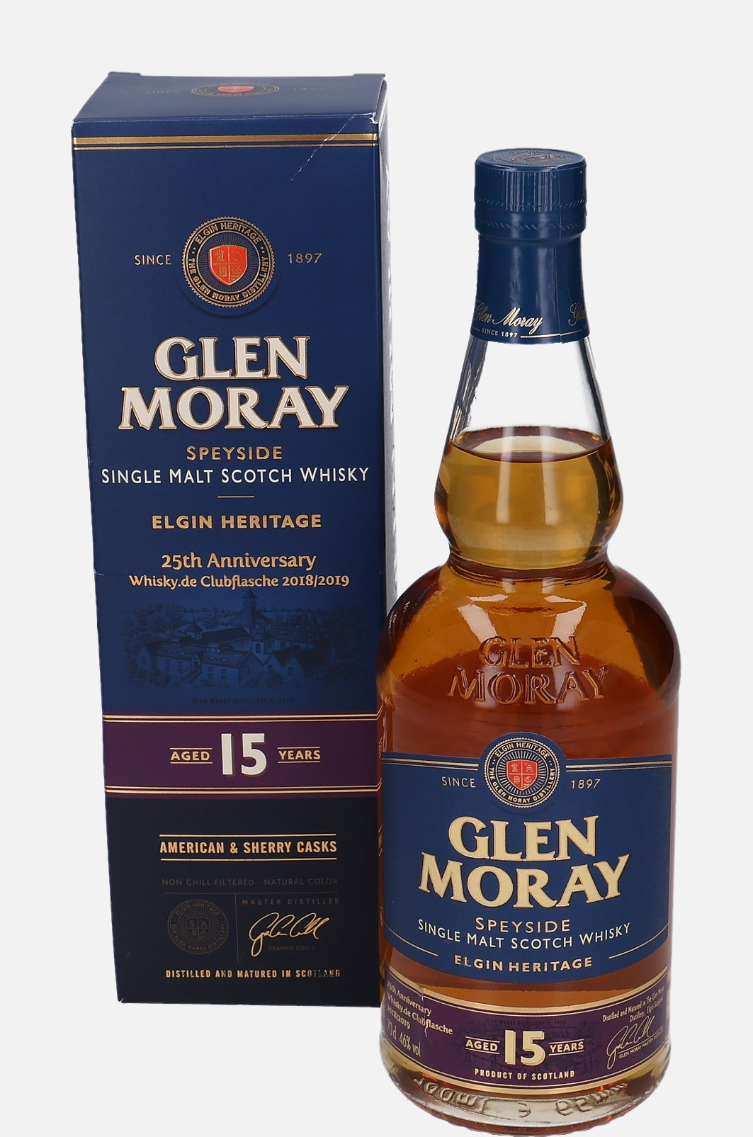 Glen Moray Original Bottling 15 years old Speyside Single Malt Scotch Whisky Matured in Oak and Sherry Cask 46% Vol, 700 ml Uncategorized 