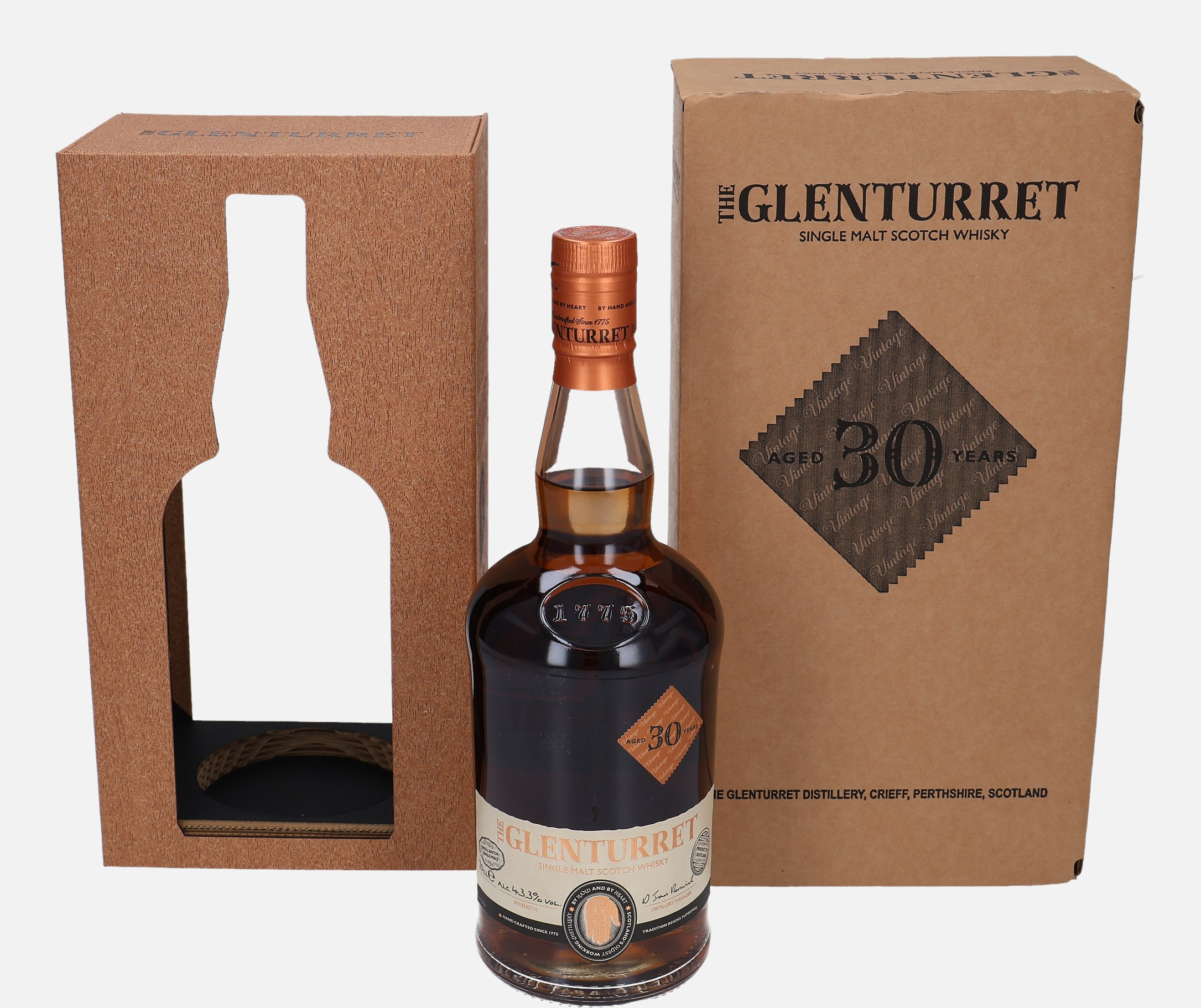 Glenturret Original Bottling 30 years old Single Malt Scotch Whisky 43.3% Vol, 700 ml Uncategorized 