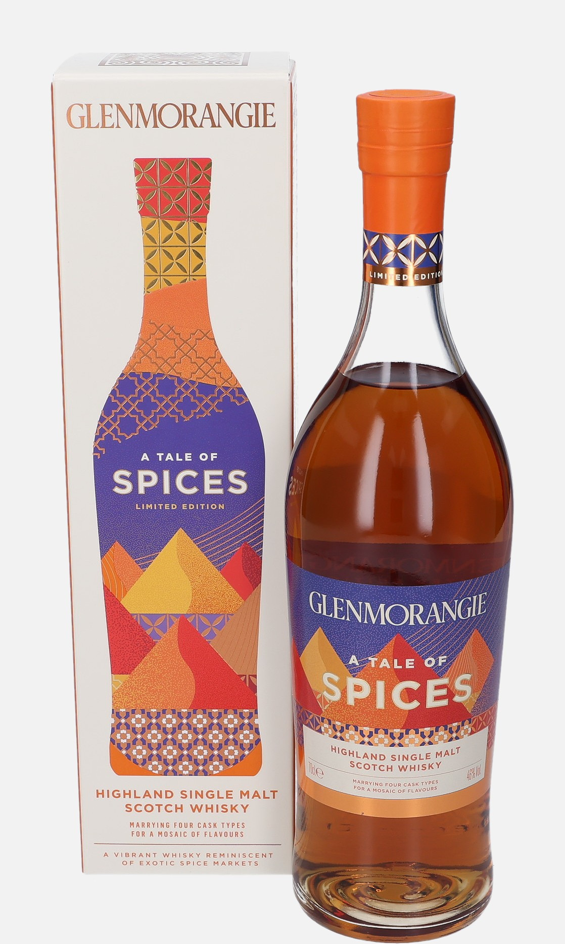 Glenmorangie A Tale of Spices, Original Bottling Highland Single Malt Scotch Whisky Finished in Moroccan Red Wine, New Charred Oak, PX Sherry and Shaved Toasted Red Wine Casks 46% Vol, 700 ml Uncategorized 