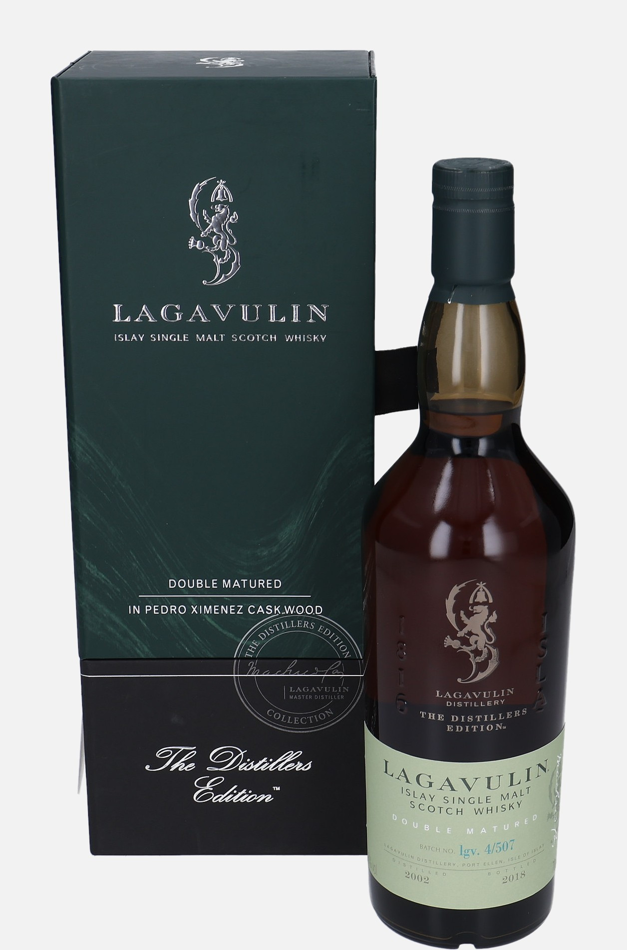 Lagavulin Original Bottling d. 2002, b. 2018 lgv. 4/507 Islay Single Malt Scotch Whisky Finished in Pedro Ximenez Cask 43% Vol, 700 ml Uncategorized 