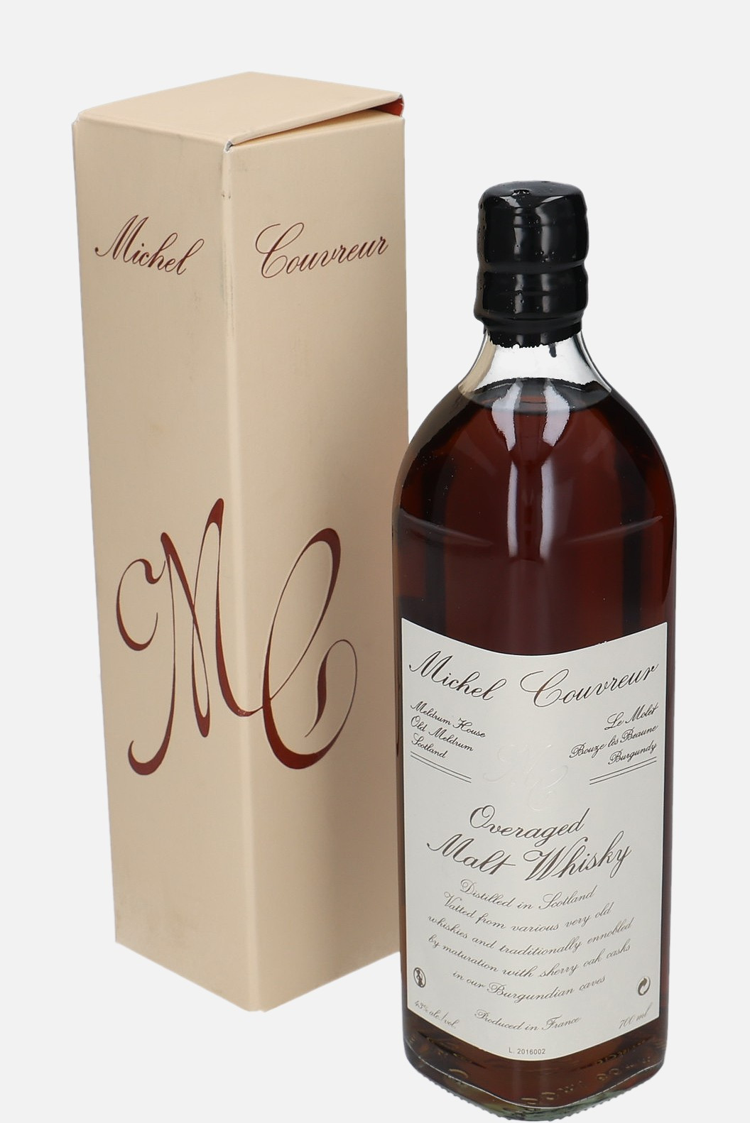Michel Couvreur (F) Overaged Malt Whisky Malt Whisky Finished in Sherry Oak Cask 43% Vol, 700 ml Uncategorized