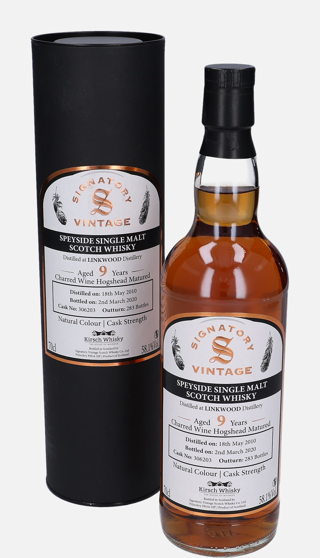 Linkwood Signatory Vintage Scotch Whisky Co. Ltd. d. 18.May 2010, b. 2.March 2020 9 years old cask no. 306203 Speyside Single Malt Scotch Whisky Matured in Charred Wine Hogshead 58.1% Vol, 700 ml Uncategorized 