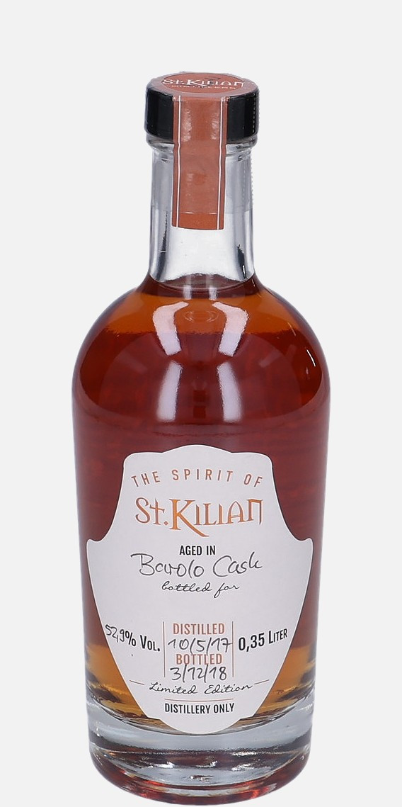 St. Kilian Distillers Original Bottling d. 10.5.2017, b. 3.12.2018 cask no. 953 Spirit Matured in Barolo Cask 52.9% Vol, 350 ml Uncategorized 