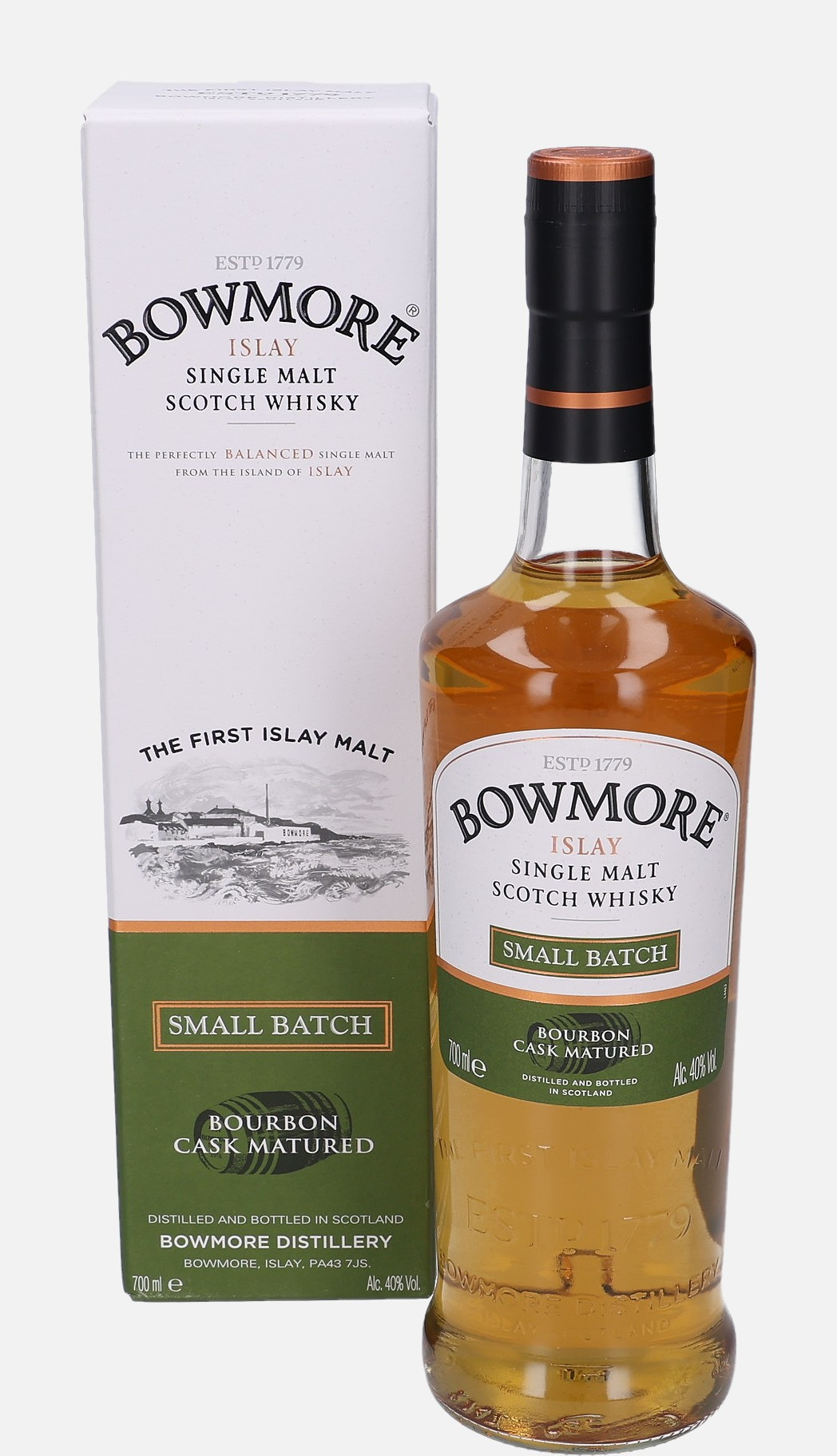Bowmore Small Batch, Original Bottling Islay Single Malt Scotch Whisky Matured in Bourbon Cask 40% Vol, 700 ml Uncategorized 