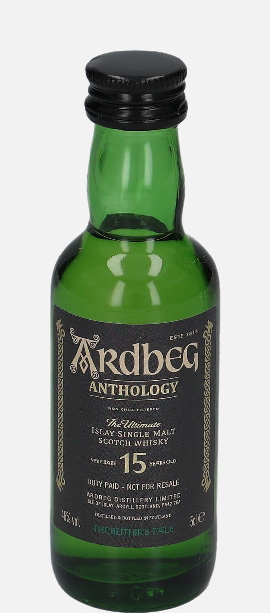 Ardbeg The Beithir’s Tale, Original Bottling 15 years old Islay Single Malt Scotch Whisky Matured in Designer Charred Bourbon Cask 46% Vol, 50 ml Uncategorized 