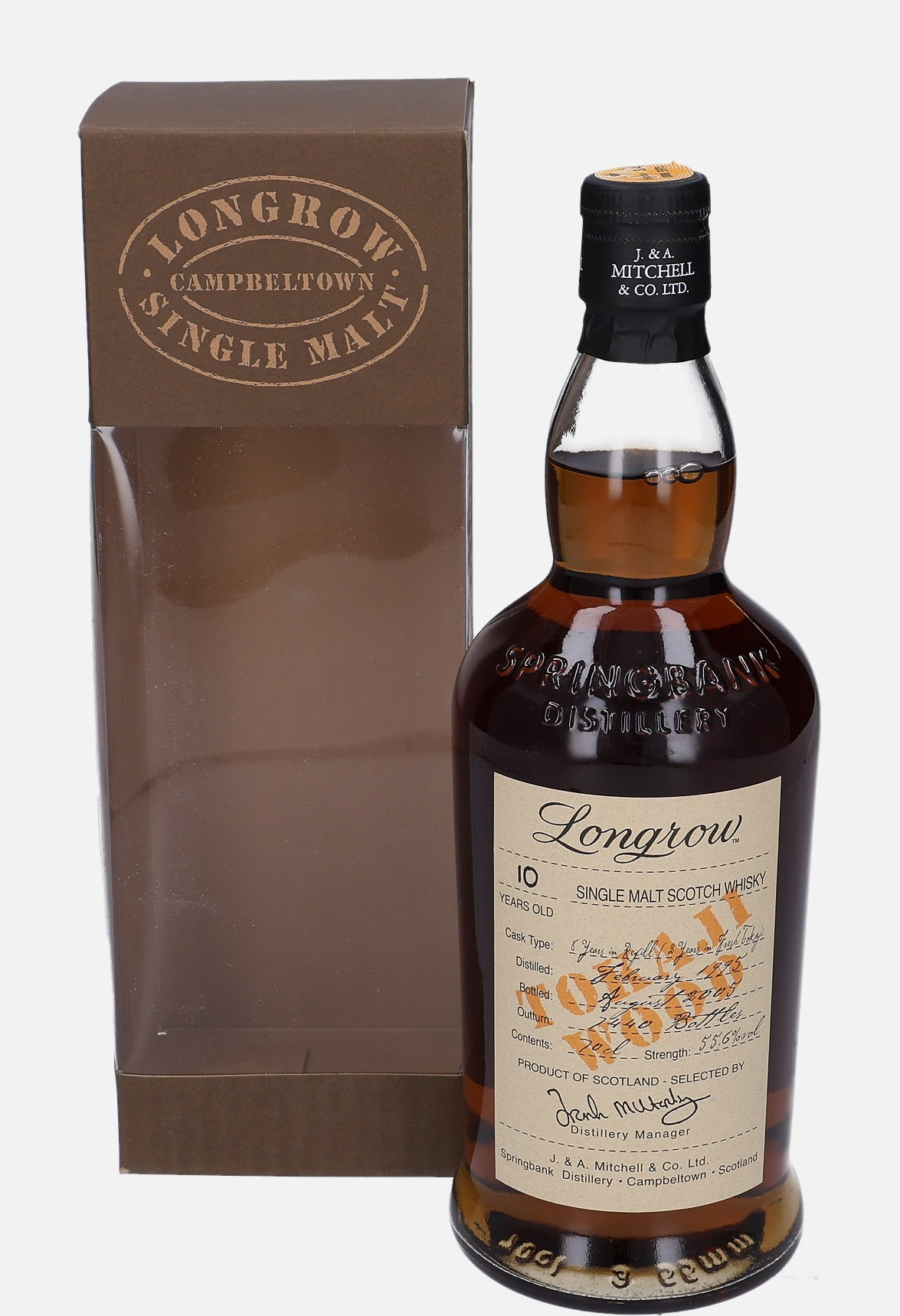 Springbank Longrow, Tokaji Wood, Original Bottling d. February 1995, b. August 2005 10 years old Single Malt Scotch Whisky Matured in Refill / fresh Tokaji 55.6% Vol, 700 ml Uncategorized 