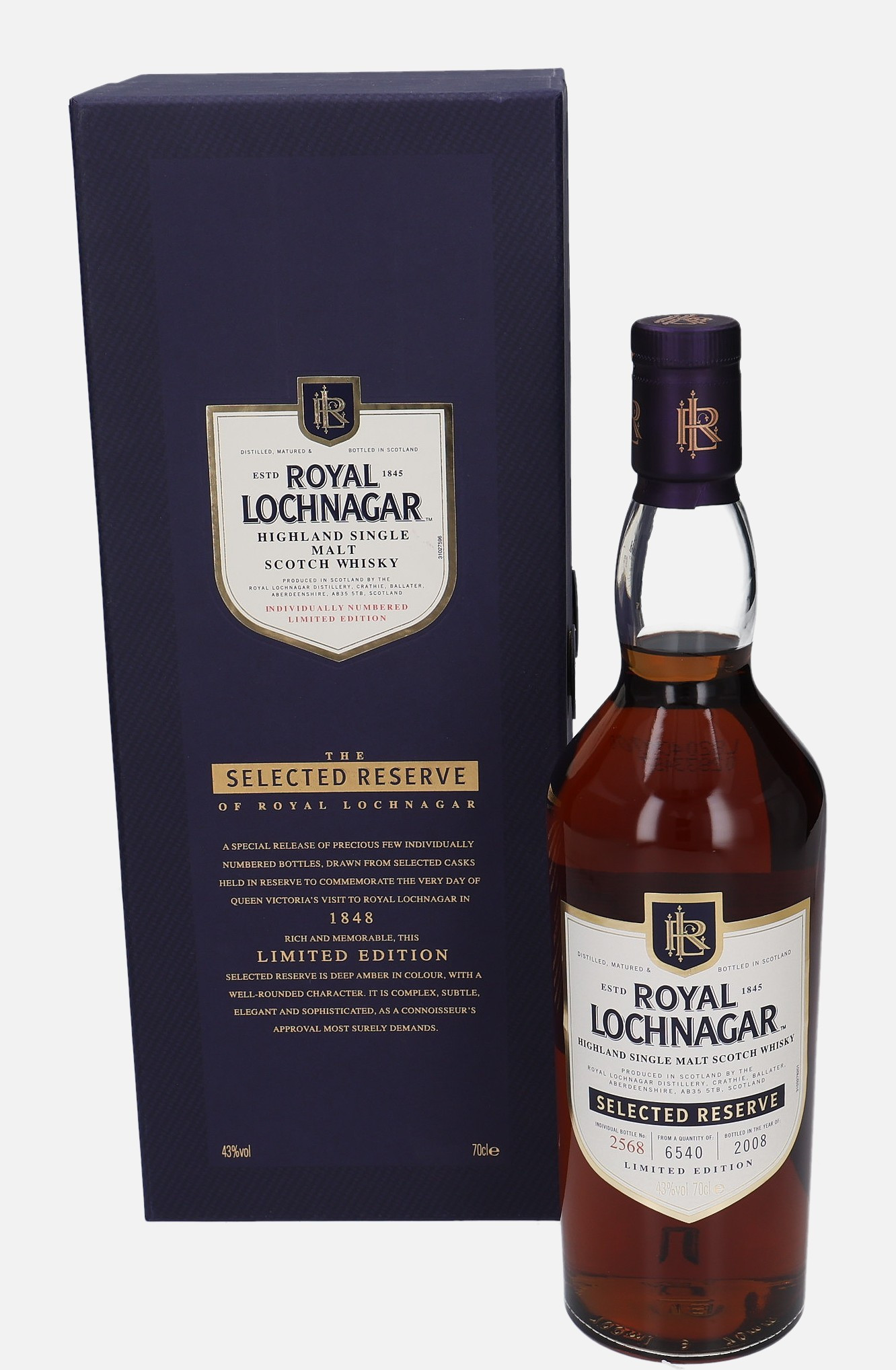 Lochnagar Selected Reserve, Original Bottling b. 2008 Highland Single Malt Scotch Whisky 43% Vol, 700 ml Uncategorized 
