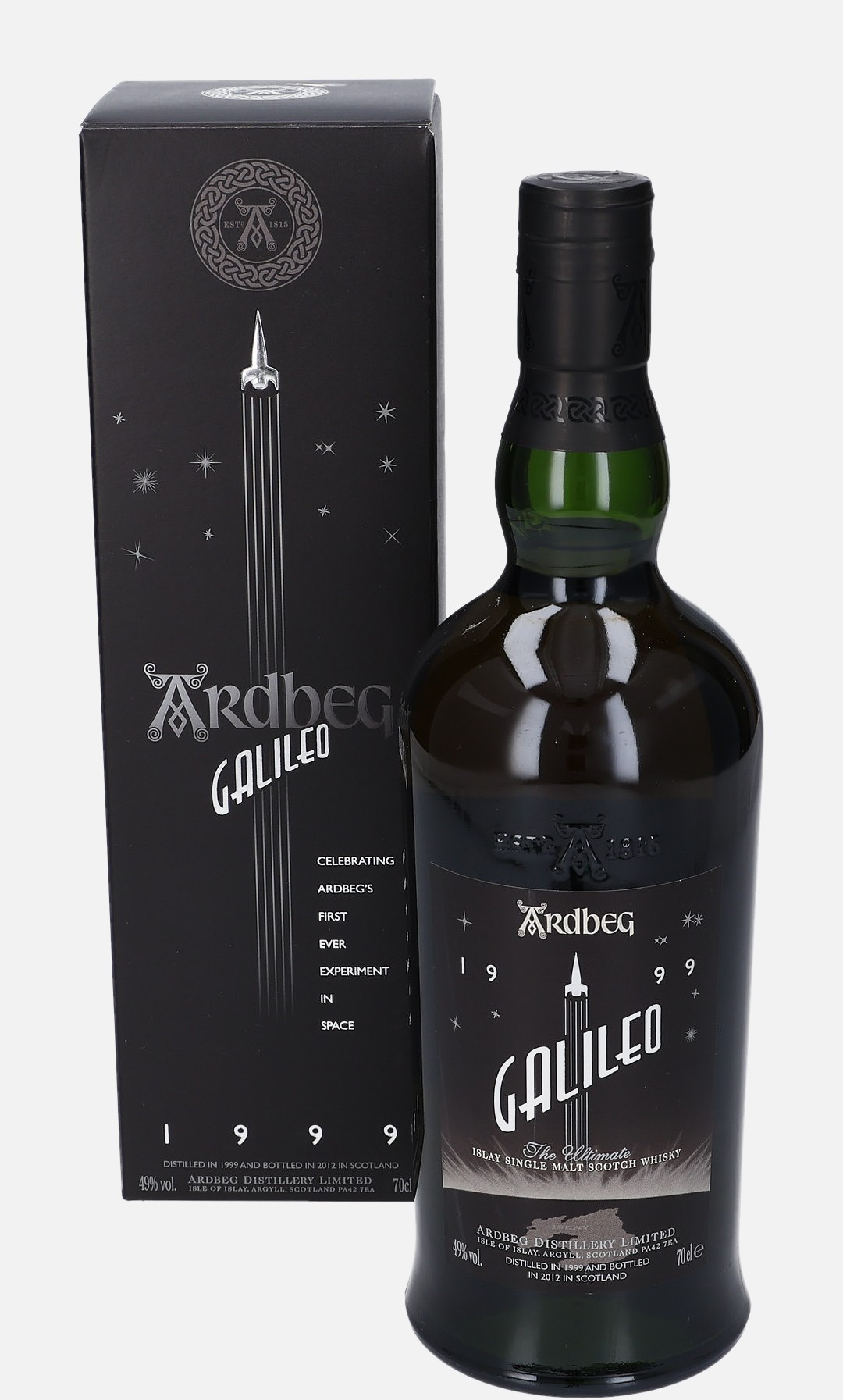 Ardbeg Galileo, Original Bottling d. 1999, b. 2012 Islay Single Malt Scotch Whisky 49% Vol, 700 ml Uncategorized 