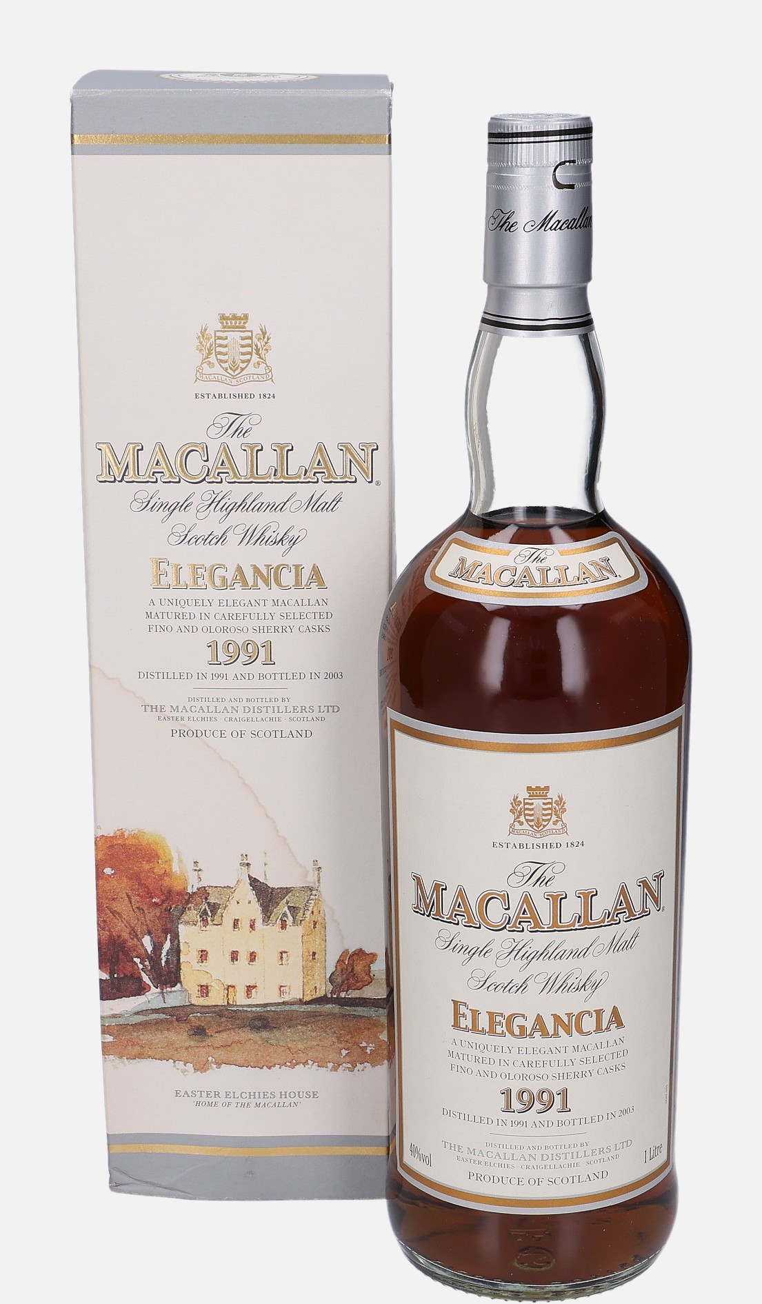Macallan Elegancia, Original Bottling d. 1991, b. 2003 Single Highland Malt Scotch Whisky 40% Vol, 1000 ml Whisky 