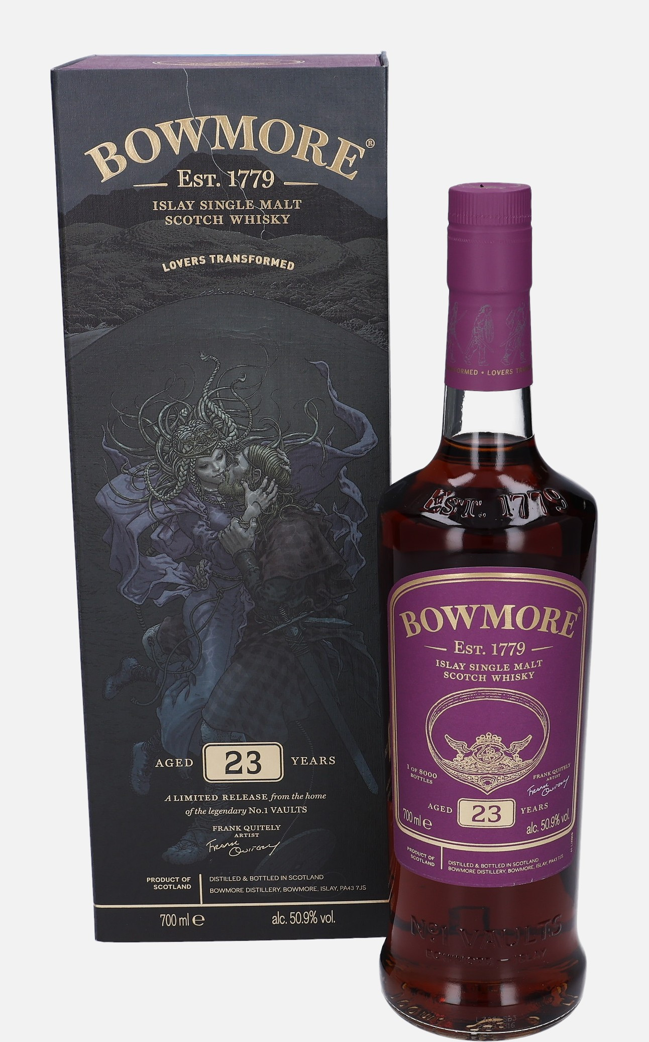 Bowmore Lovers transformed, Original Bottling 23 years old Islay Single Malt Scotch Whisky 50.9% Vol, 700 ml Whisky 