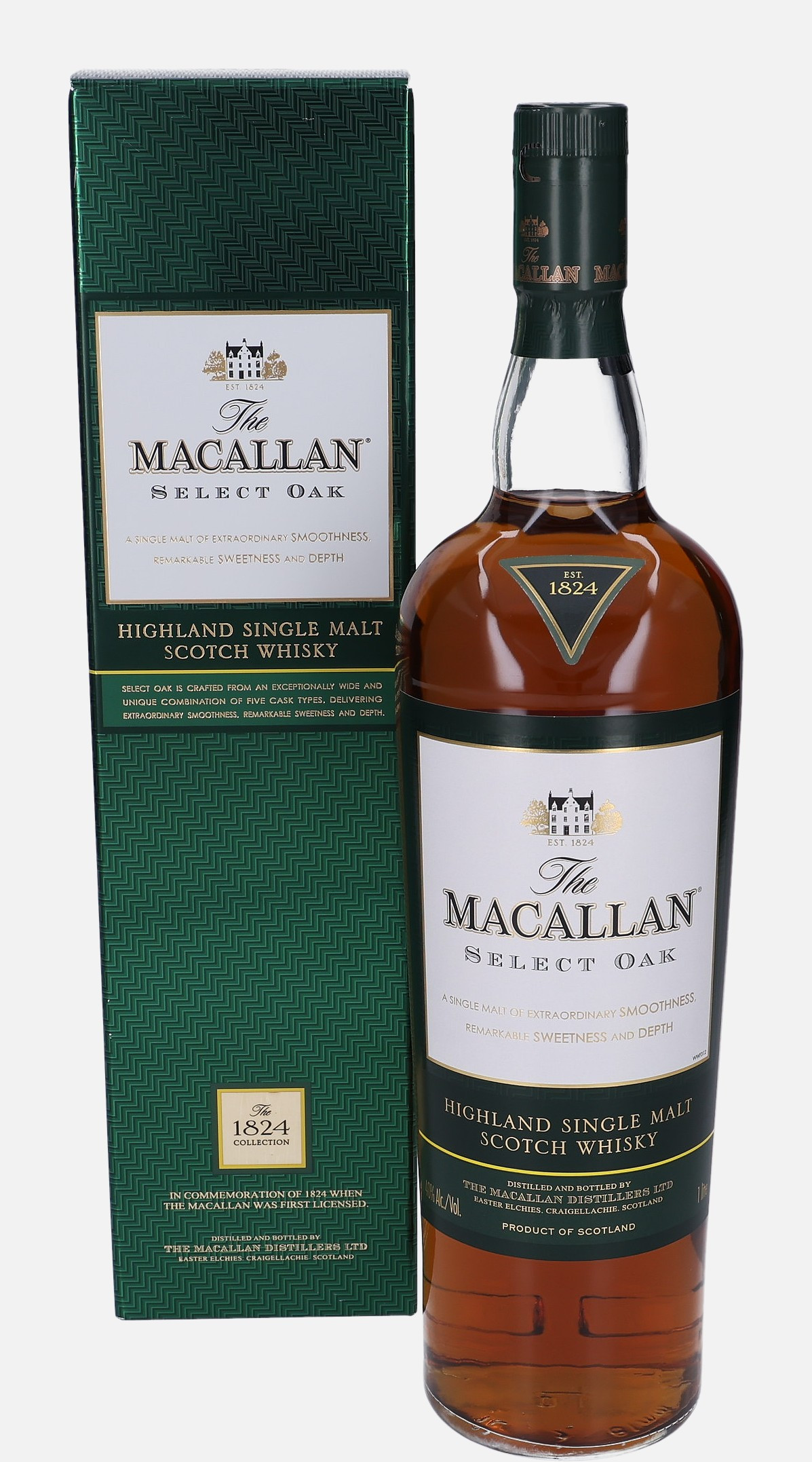 Macallan Select Oak, Original Bottling Highland Single Malt Scotch Whisky 40% Vol, 1000 ml Whisky 