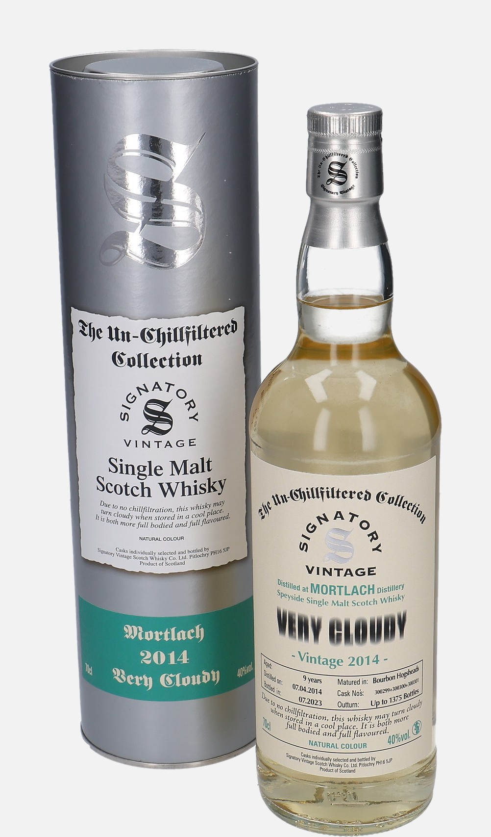 Mortlach Signatory Vintage Scotch Whisky Co. Ltd. d. 7.4.2014, b. 7.2023 9 years old cask no. 300299 + 300300 + 300301 Speyside Single Malt Scotch Whisky Matured in Bourbon Hogshead 40% Vol, 700 ml Whisky 