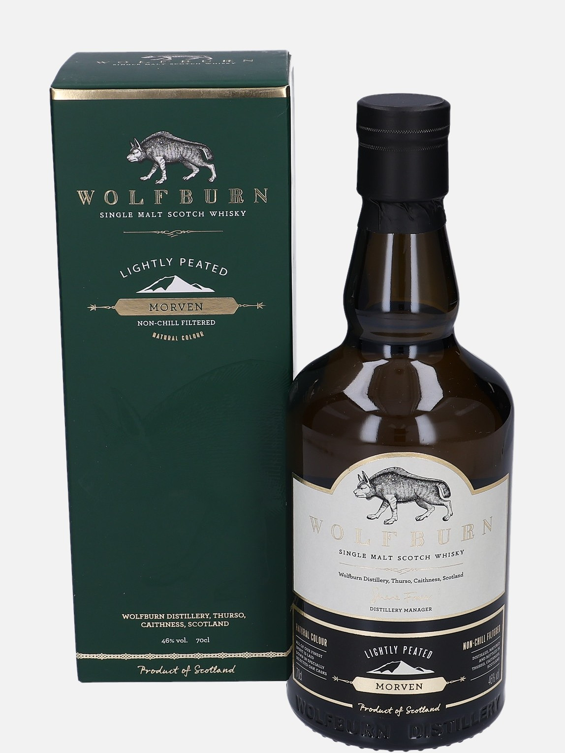 Wolfburn Morven, Original Bottling Single Malt Scotch Whisky 46% Vol, 700 ml Whisky 