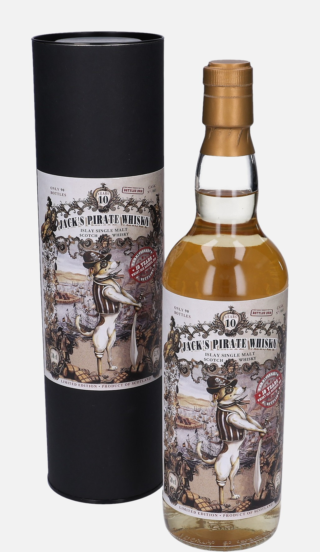 Jack`s Pirate Whisky Jumping Jack Production b. 2019 10 years old cask no. 041 Islay Single Malt Scotch Whisky 57% Vol, 700 ml Whisky 