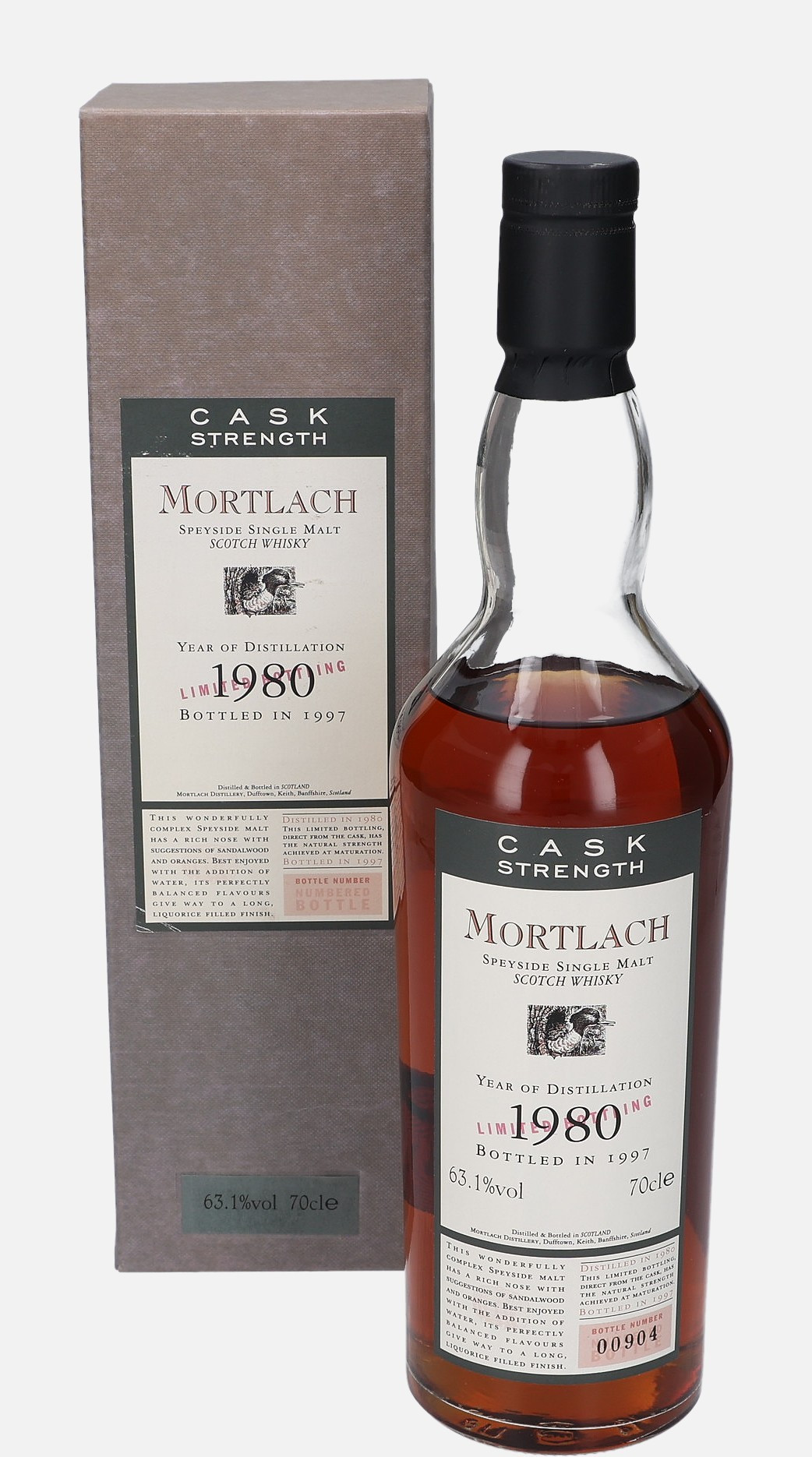 Mortlach Original Bottling d. 1980, b. 1997 Speyside Single Malt Scotch Whisky 63.1% Vol, 700 ml Whisky 