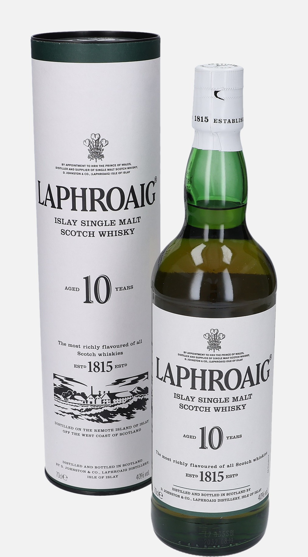 Laphroaig Original Bottling 10 years old Islay Single Malt Scotch Whisky 40% Vol, 700 ml Whisky 
