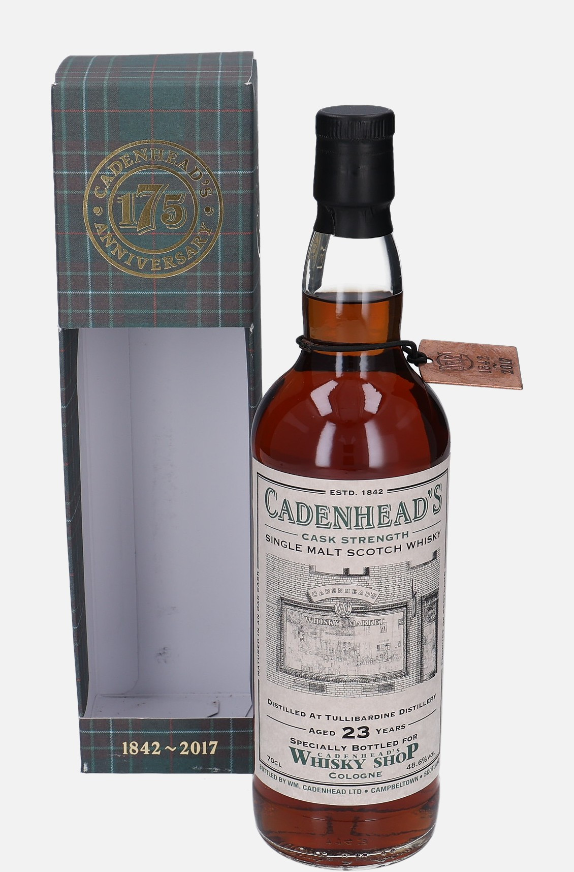 Tullibardine Wm. Cadenhead d. 1993, b. 2017 23 years old Cask Strength Single Malt Scotch Whisky Matured in Hogshead 48.6% Vol, 700 ml Whisky 