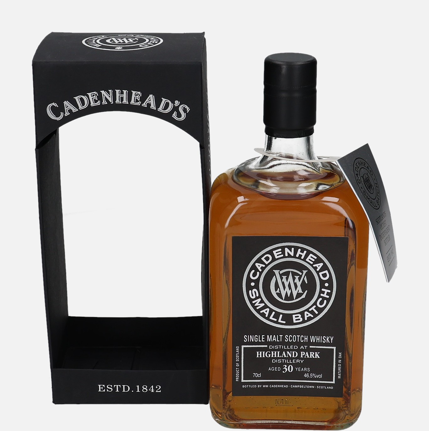 Highland Park Wm. Cadenhead d. 1986, b. 2016 30 years old Single Malt Scotch Whisky Matured in Bourbon Hogshead 46.5% Vol, 700 ml Whisky 
