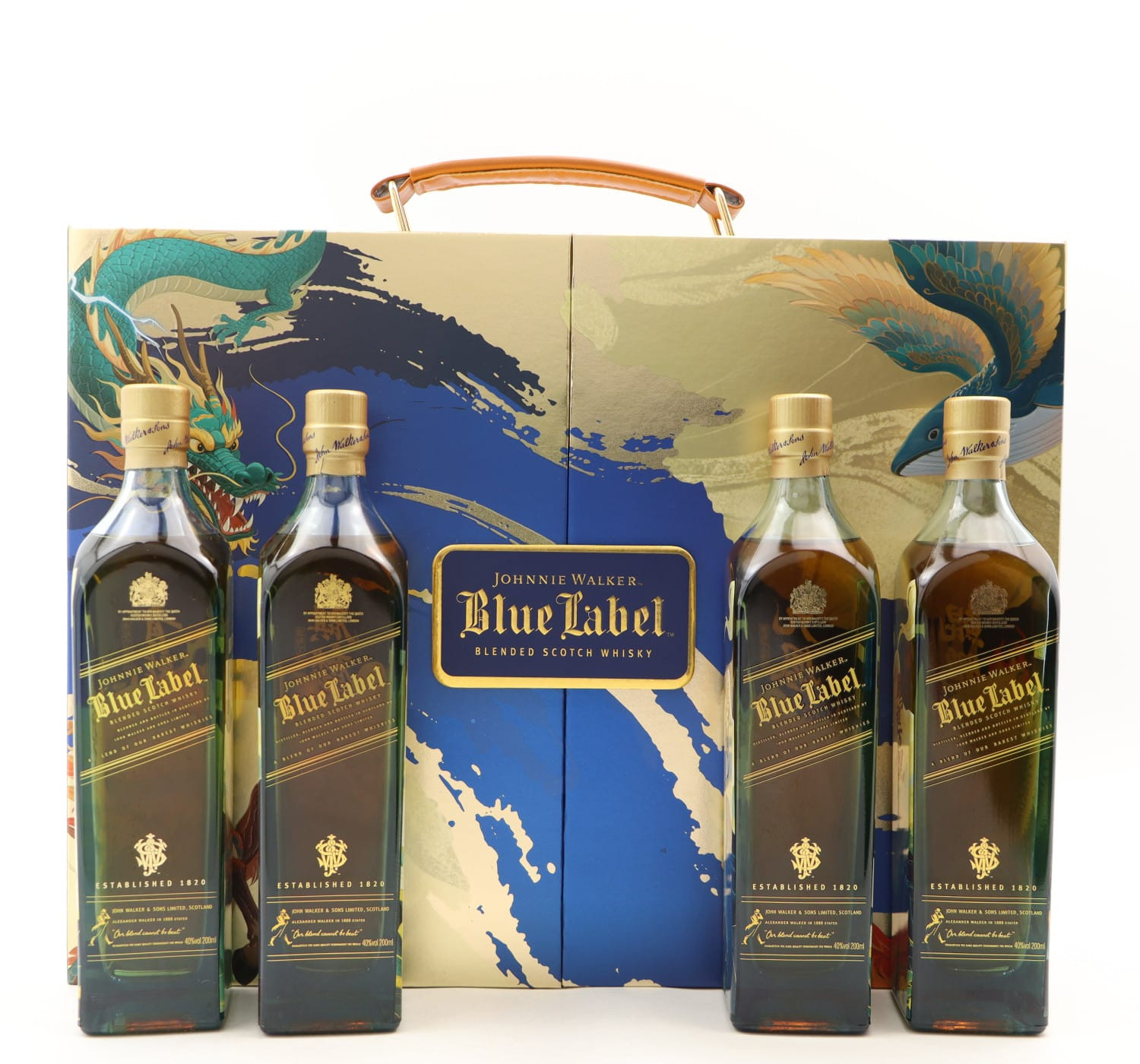 Johnnie Walker Blue Label Pilgramage Of The Mythic Beasts 4 x 20cl Whisky 