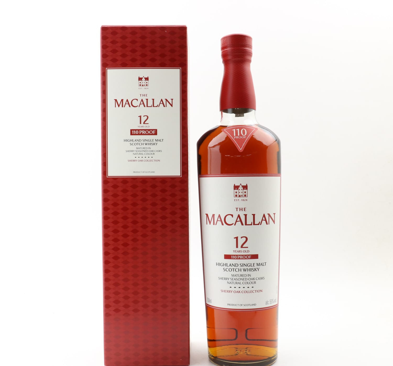 Macallan 12 Year Old 110º Proof Sherry Oak Collection 75cl Whisky 