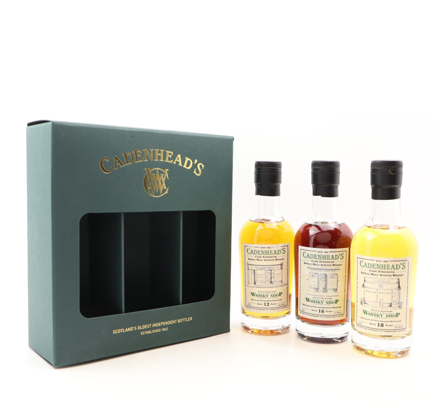 Cadenhead’s Whisky Shop Collection 3 x 20cl Whisky 
